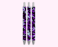 Purple Camouflage Pen featuring unique artwork, perfect for personal style and expression.