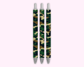 Green Camouflage Pen featuring unique artwork, perfect for personal style and expression.