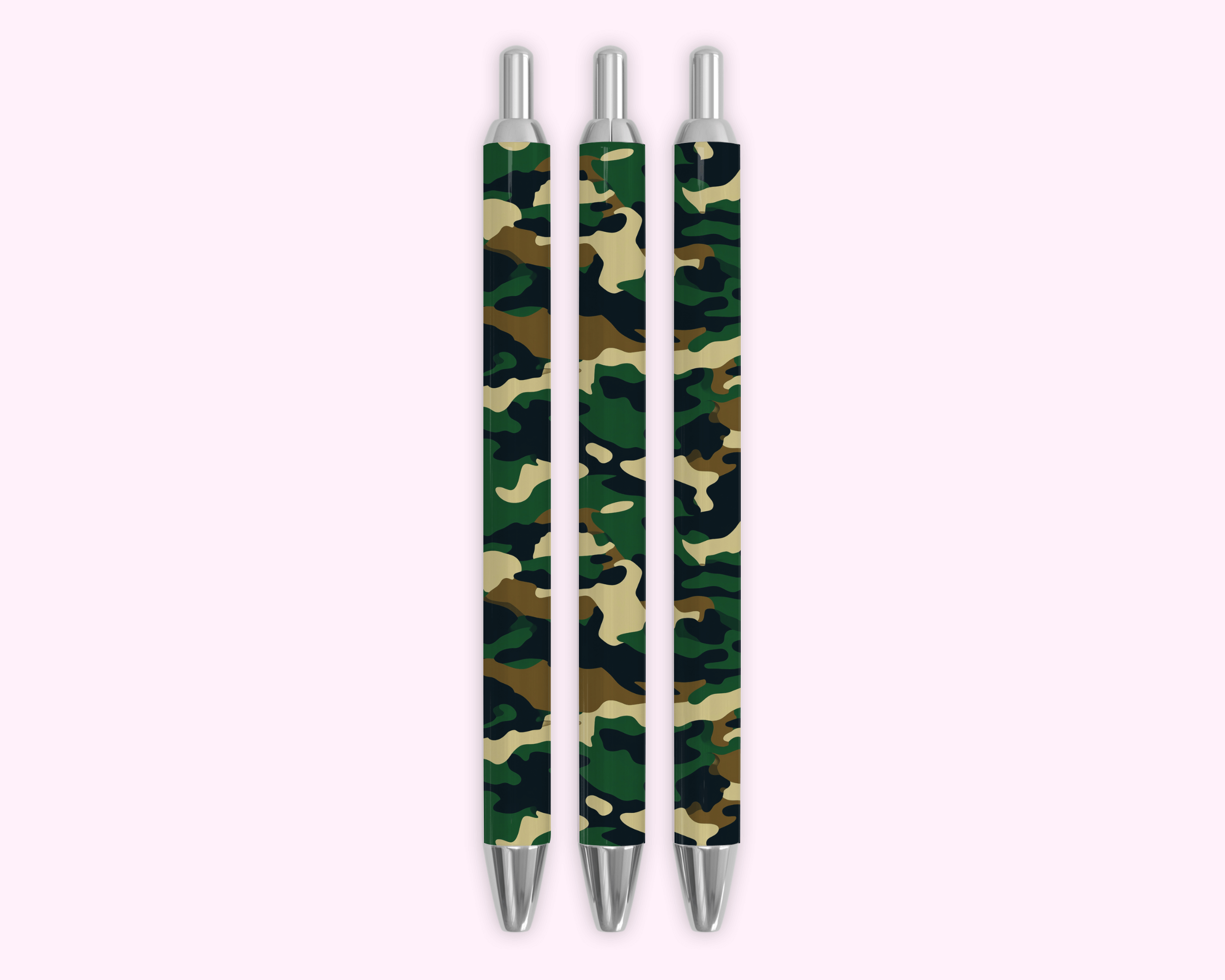 Green Camouflage Pen featuring unique artwork, perfect for personal style and expression.