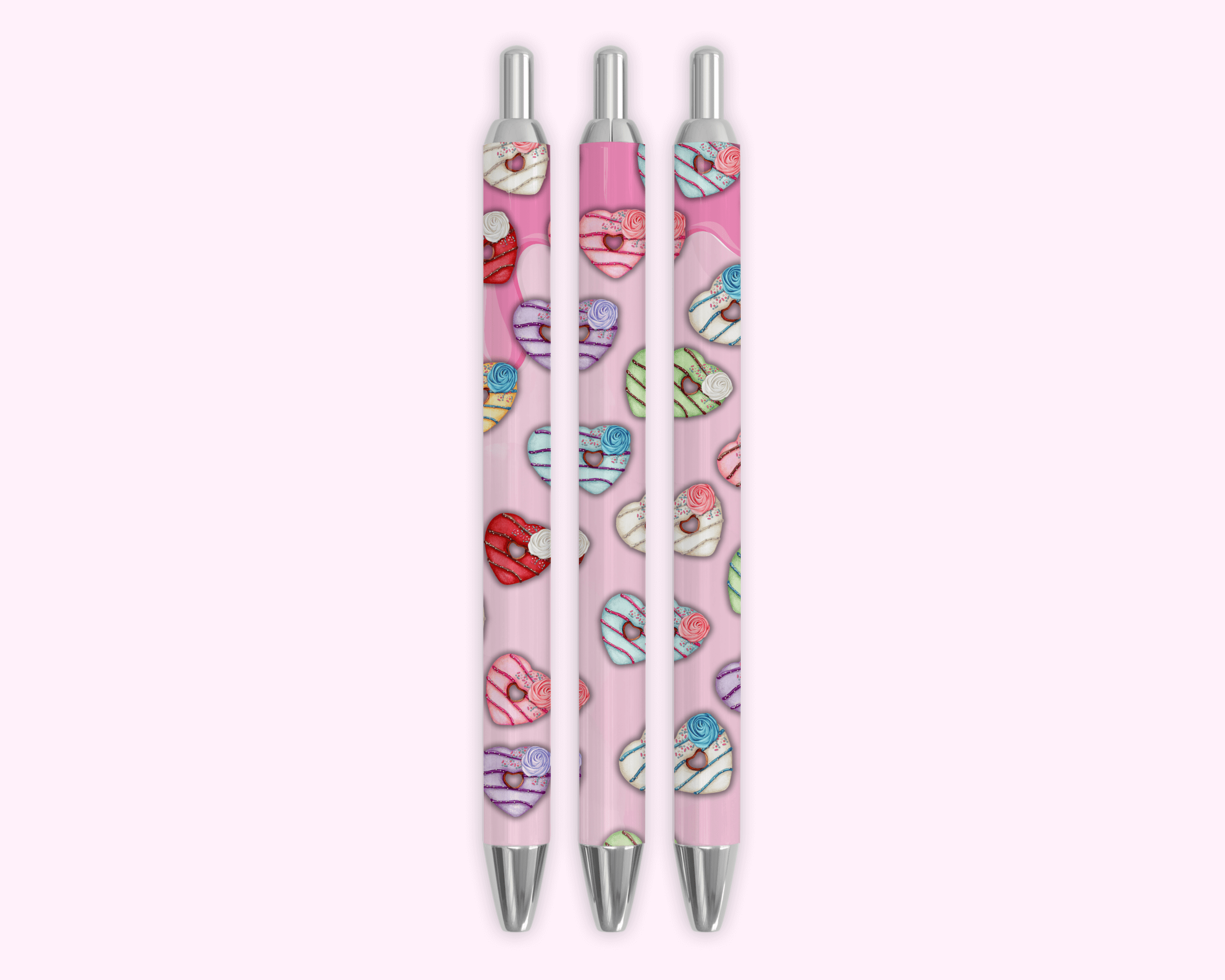 Donut Hearts Pen featuring unique artwork, perfect for personal style and expression.