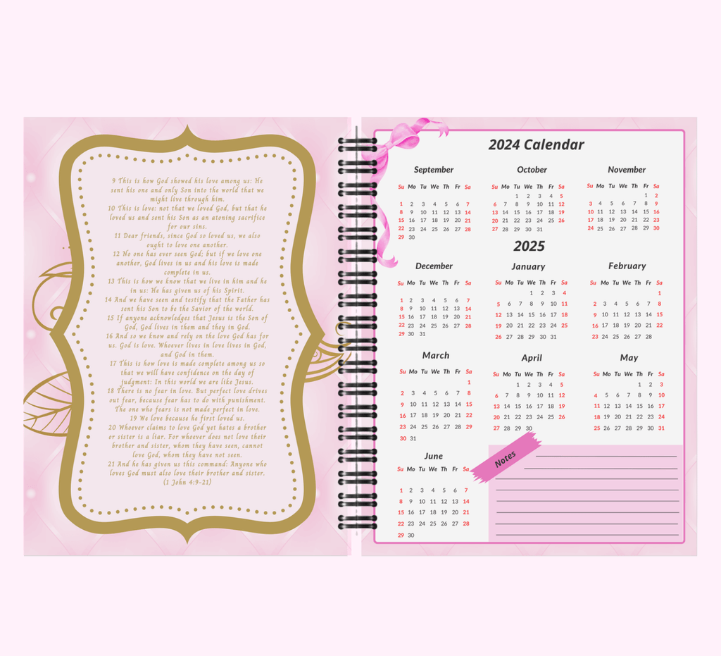 Pink - Journal (Notebook) With Bible Text featuring unique artwork, perfect for personal style and expression.