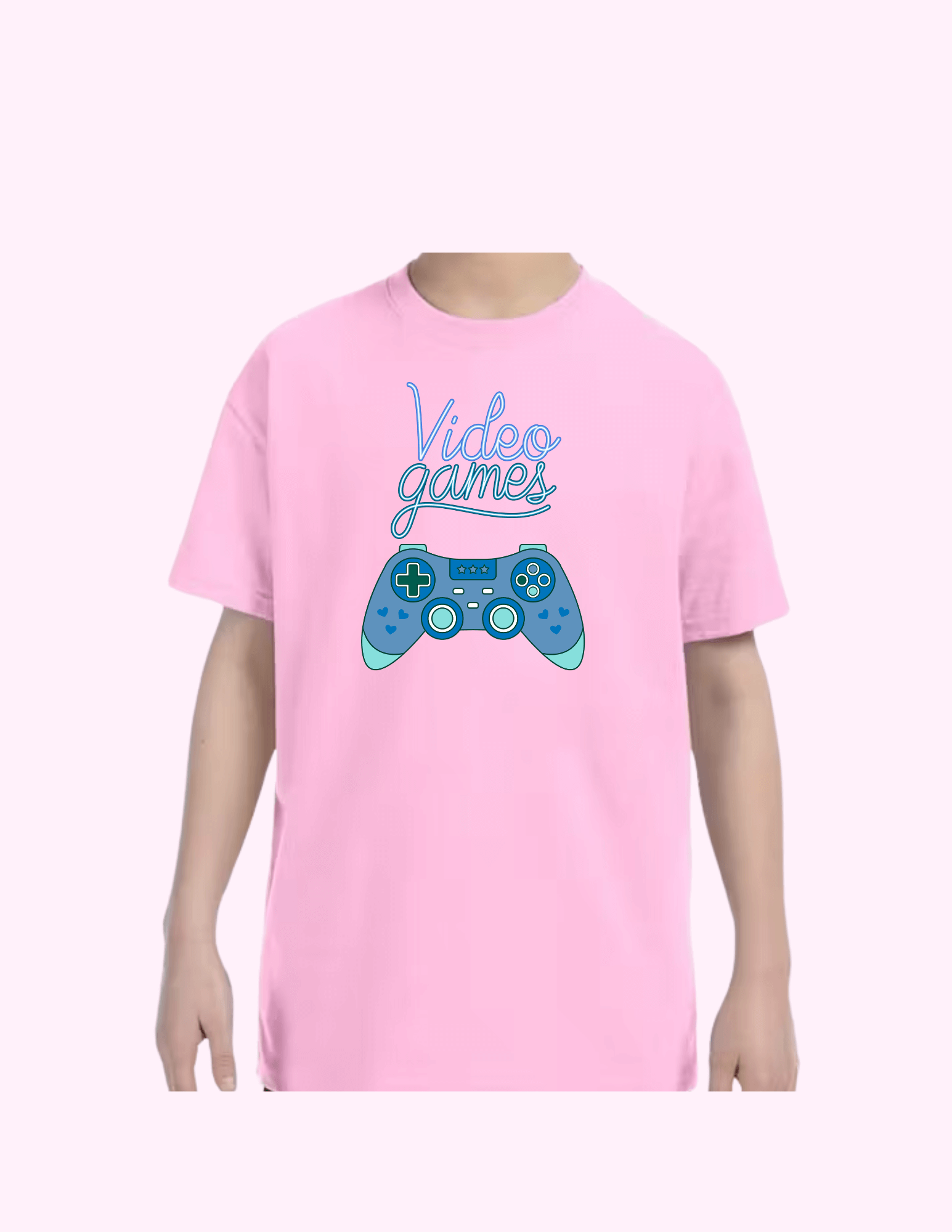 Video Games (Blue) - Kids T-Shirt featuring unique artwork, perfect for personal style and expression.