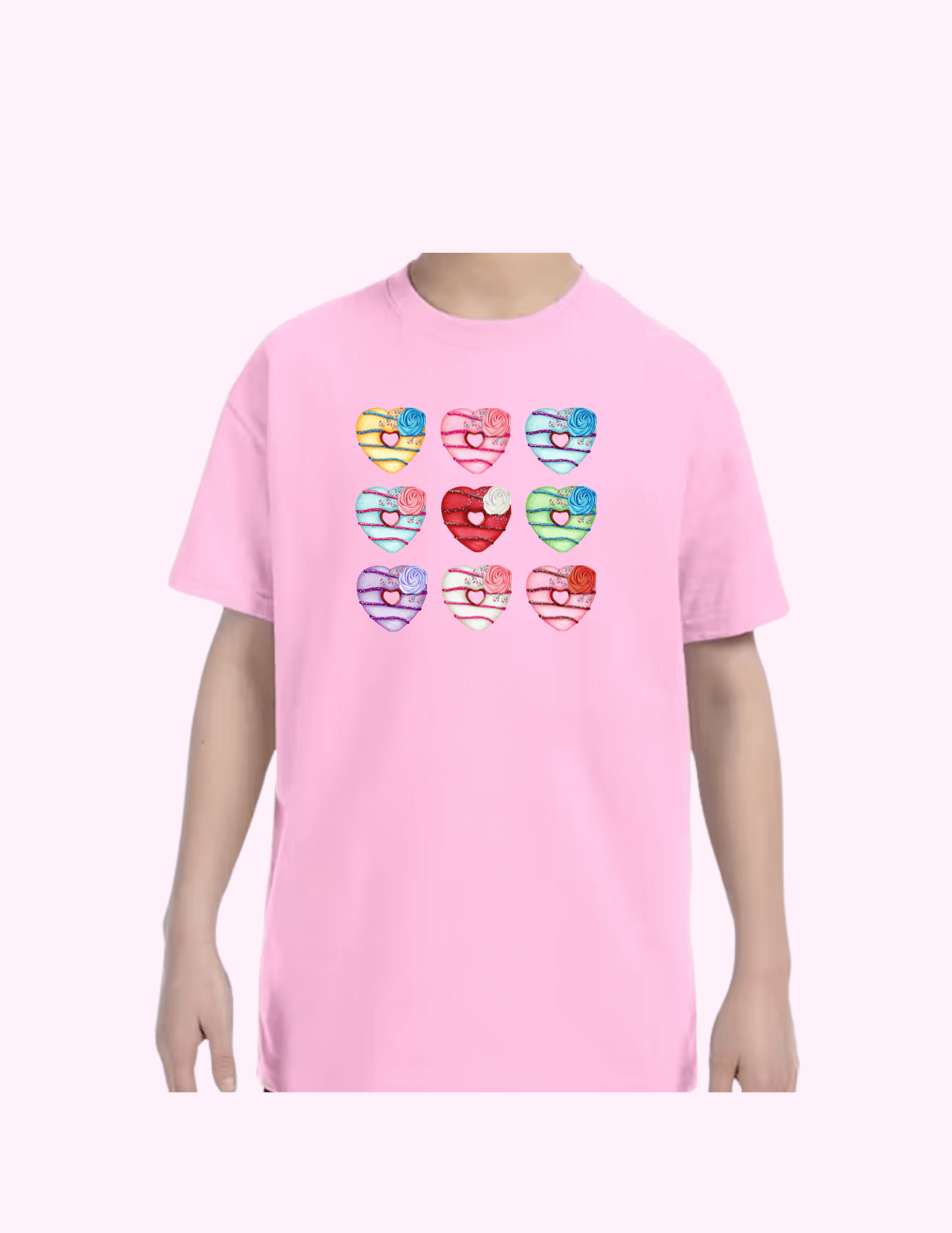 Donut Hearts - Kids T-Shirt featuring unique artwork, perfect for personal style and expression.