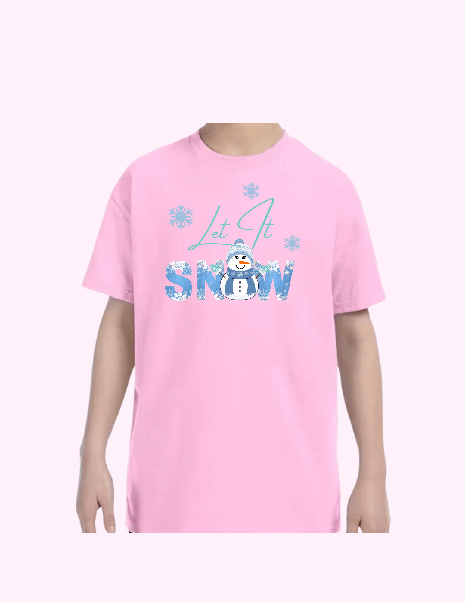 Let It Snow (Blue) - Kids T-Shirt featuring unique artwork, perfect for personal style and expression.
