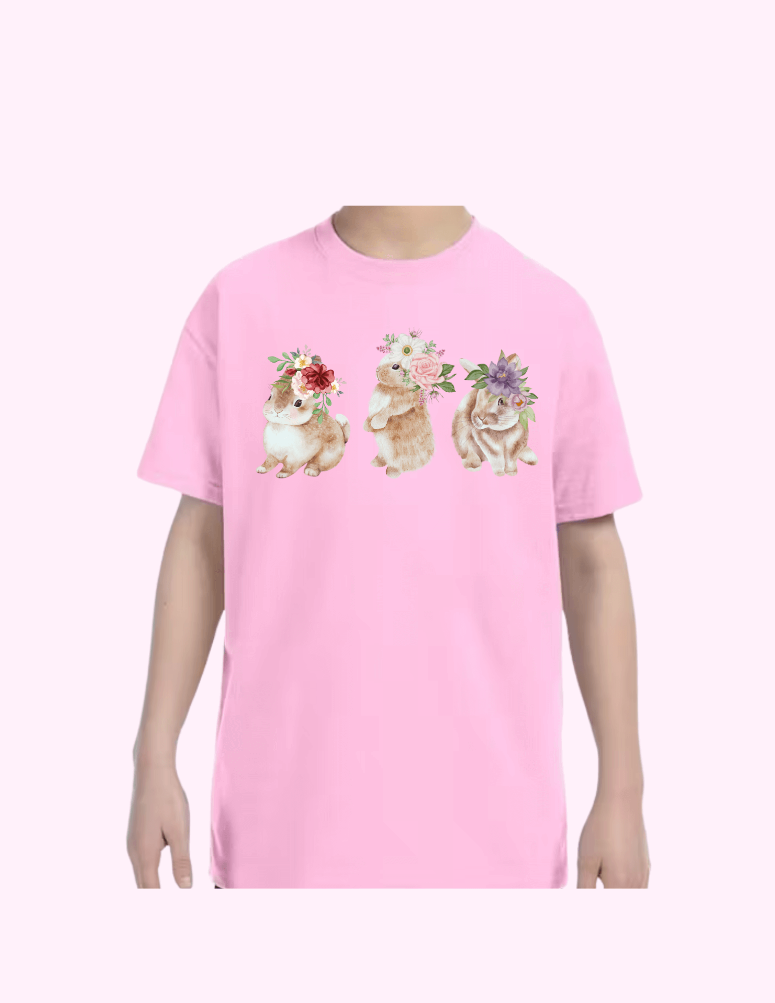 Spring Bunnies - Kids T-Shirt featuring unique artwork, perfect for personal style and expression.