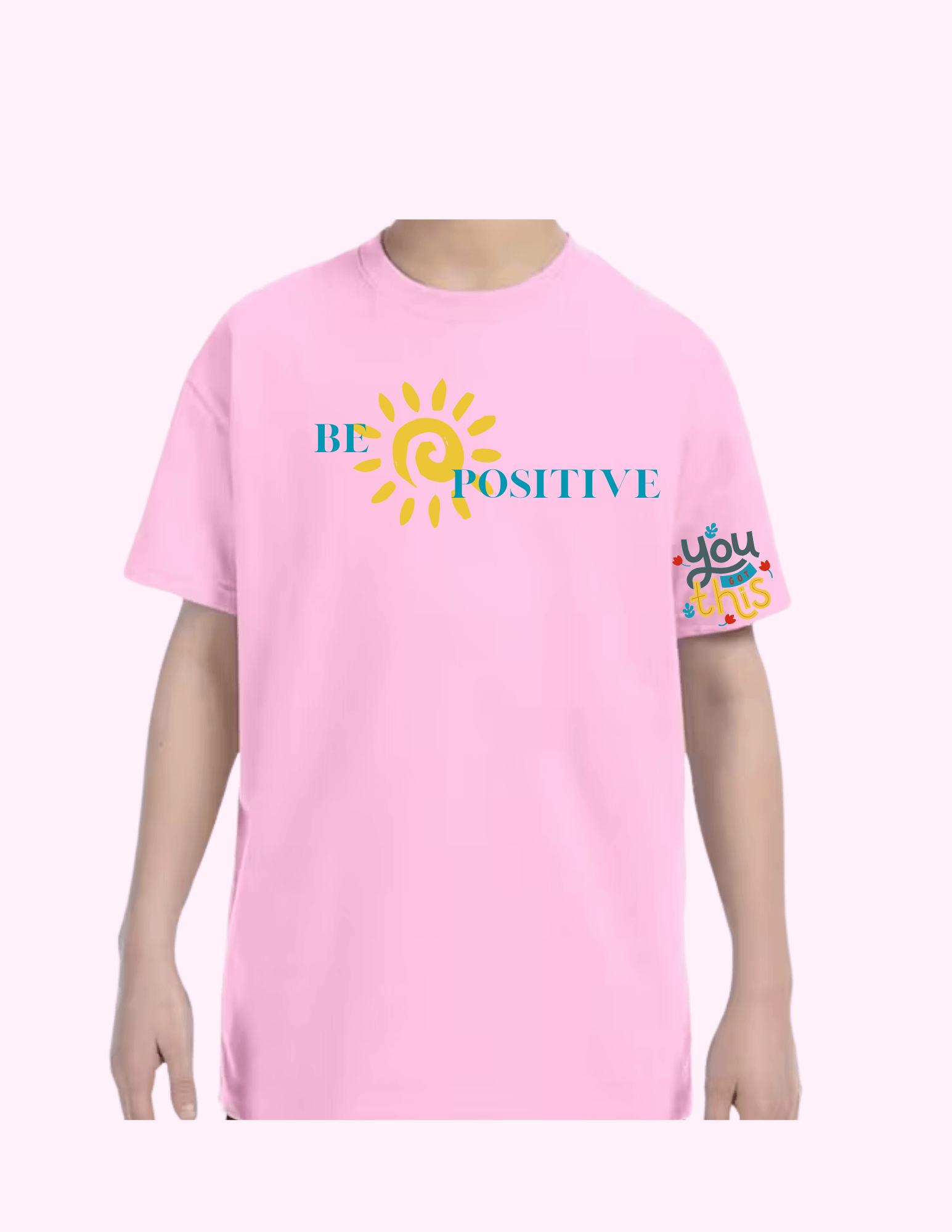Be Positive - Kids T-Shirt featuring unique artwork, perfect for personal style and expression.