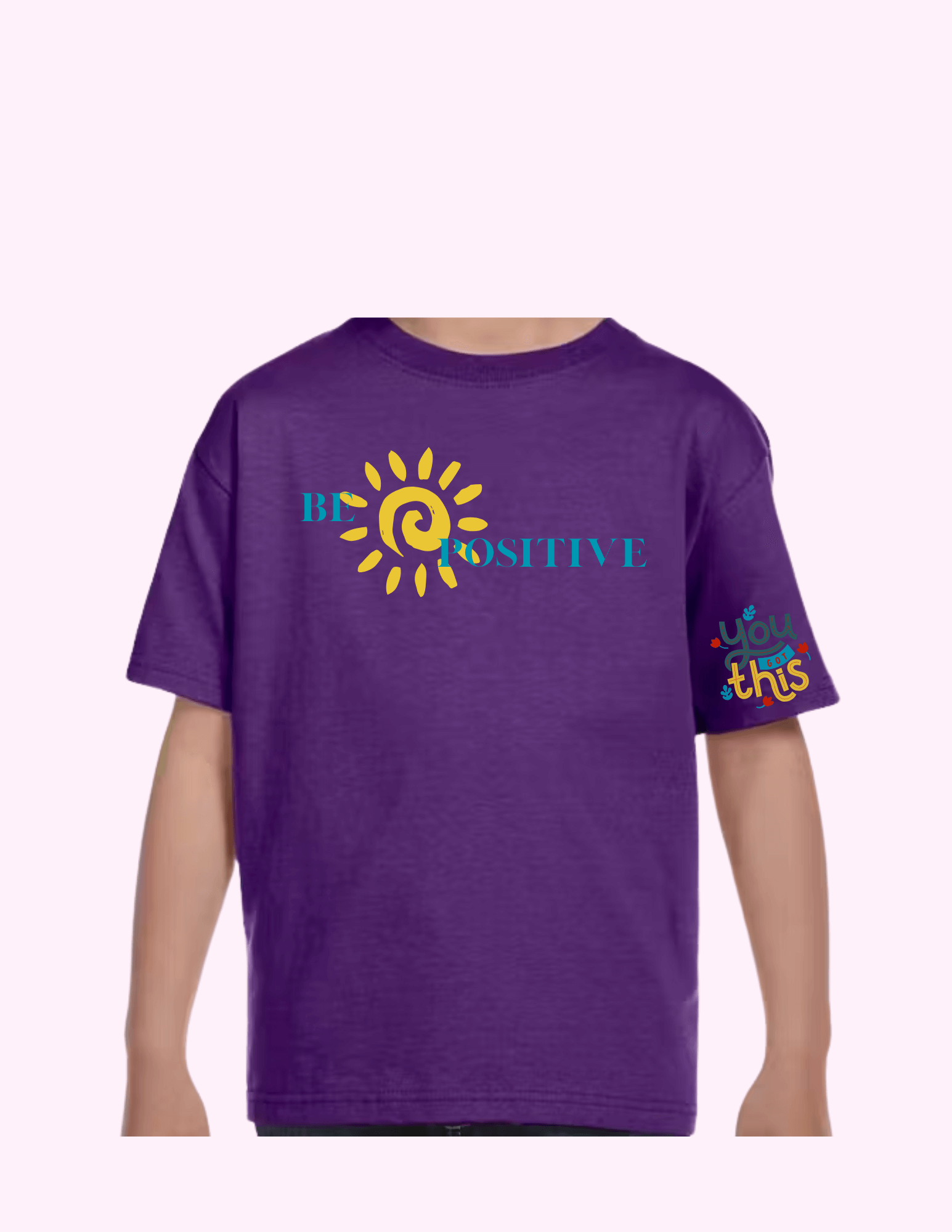 Be Positive - Kids T-Shirt featuring unique artwork, perfect for personal style and expression.