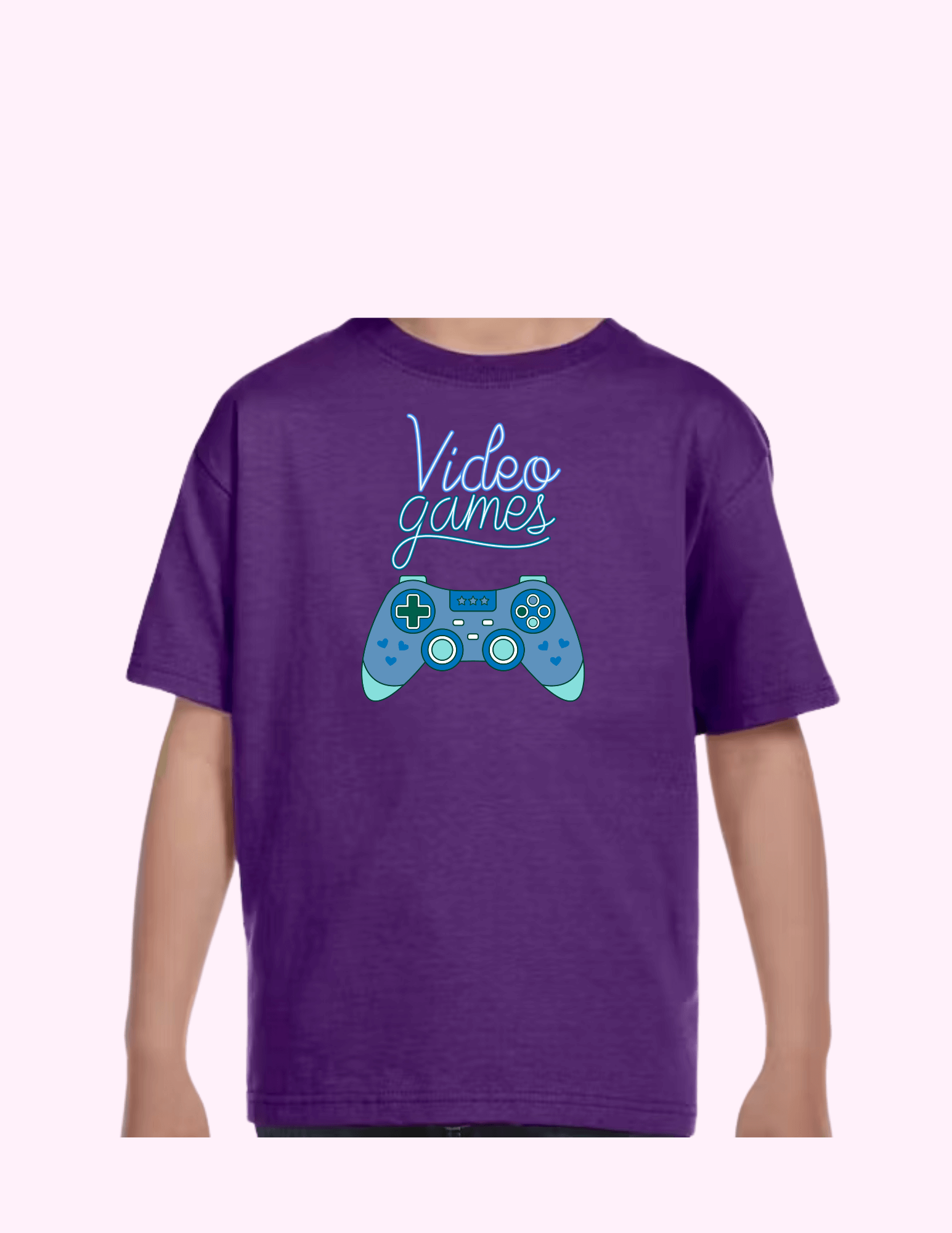Video Games (Blue) - Kids T-Shirt featuring unique artwork, perfect for personal style and expression.