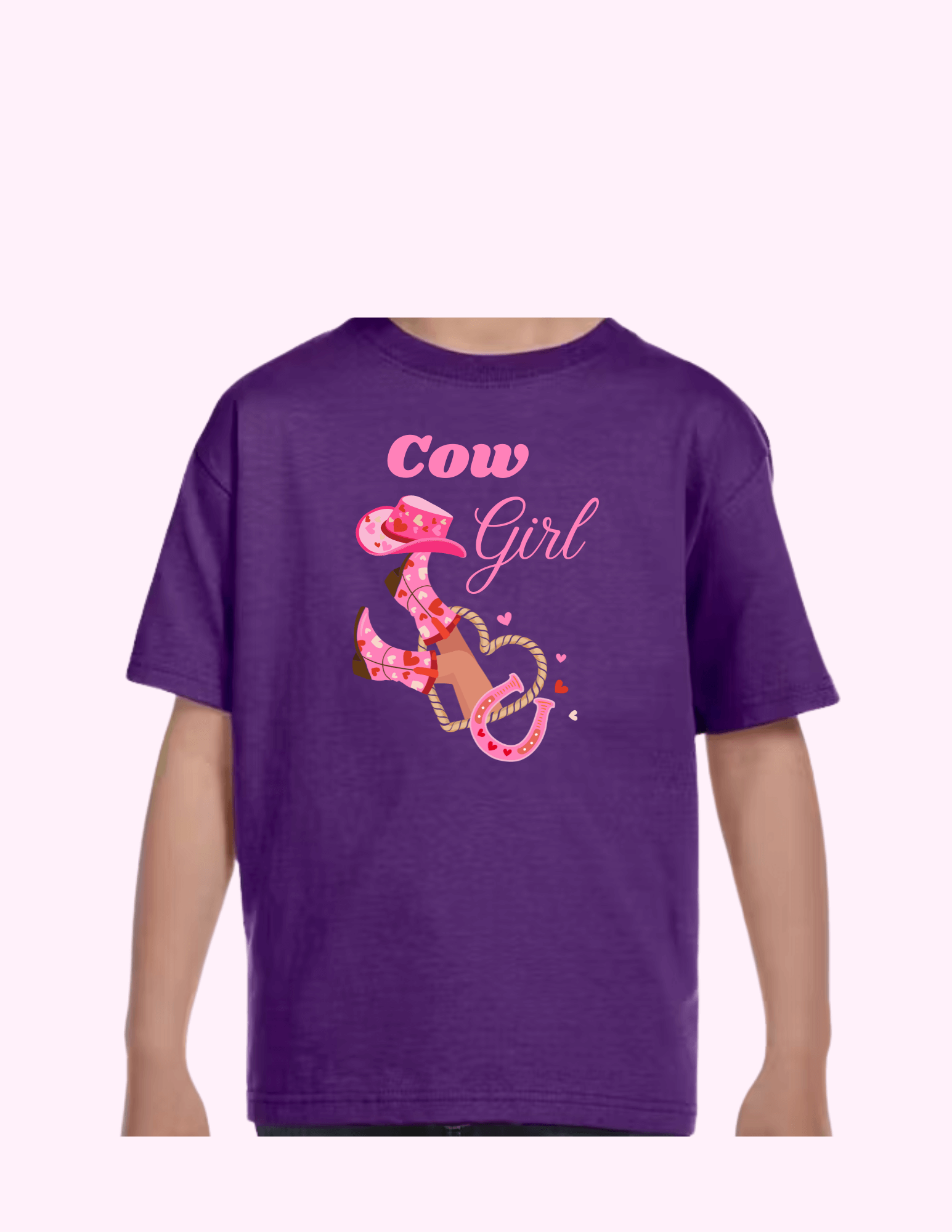 Cow Girl - Kids T-Shirt featuring unique artwork, perfect for personal style and expression.