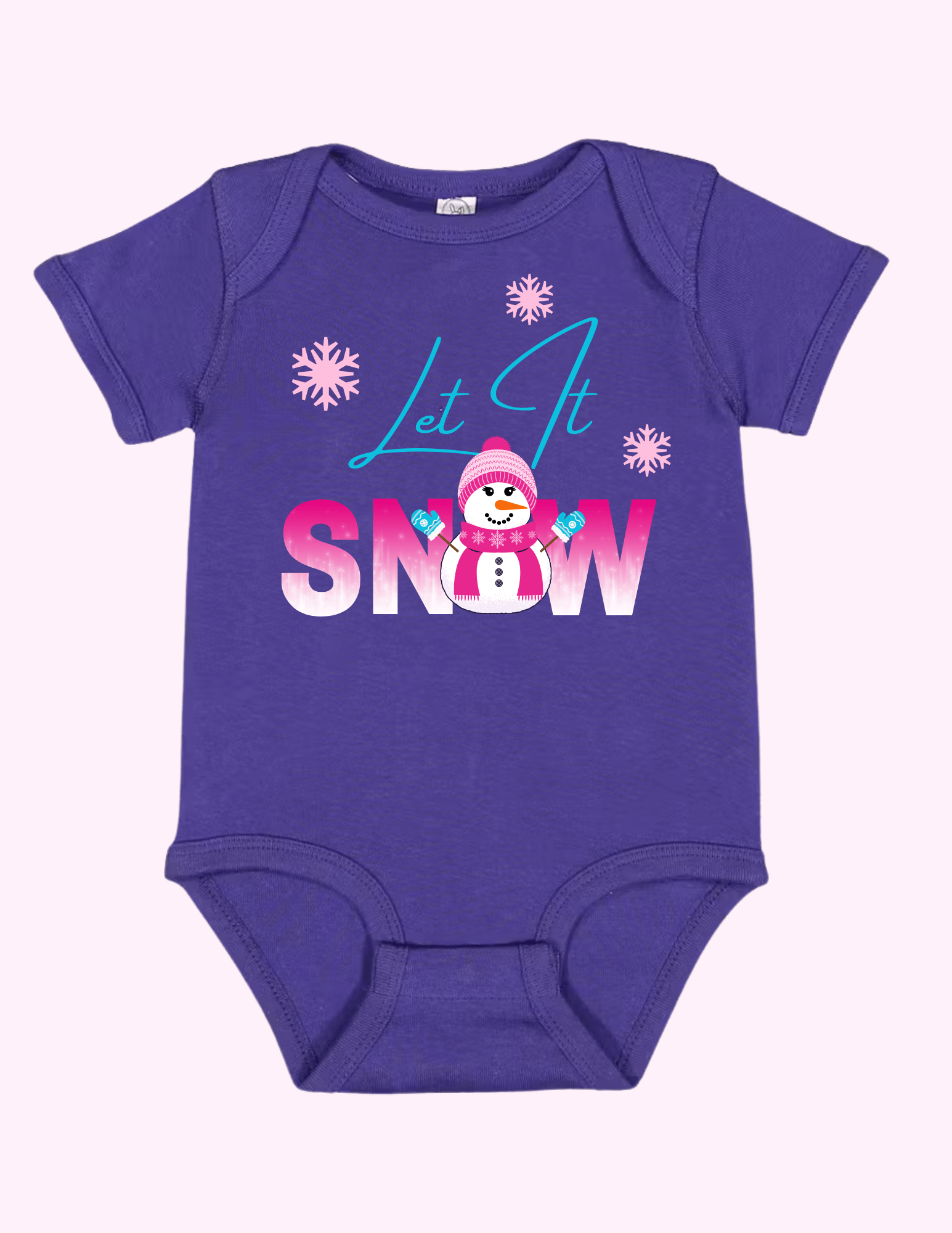 Let It Snow - Pink (Infant) featuring unique artwork, perfect for personal style and expression.