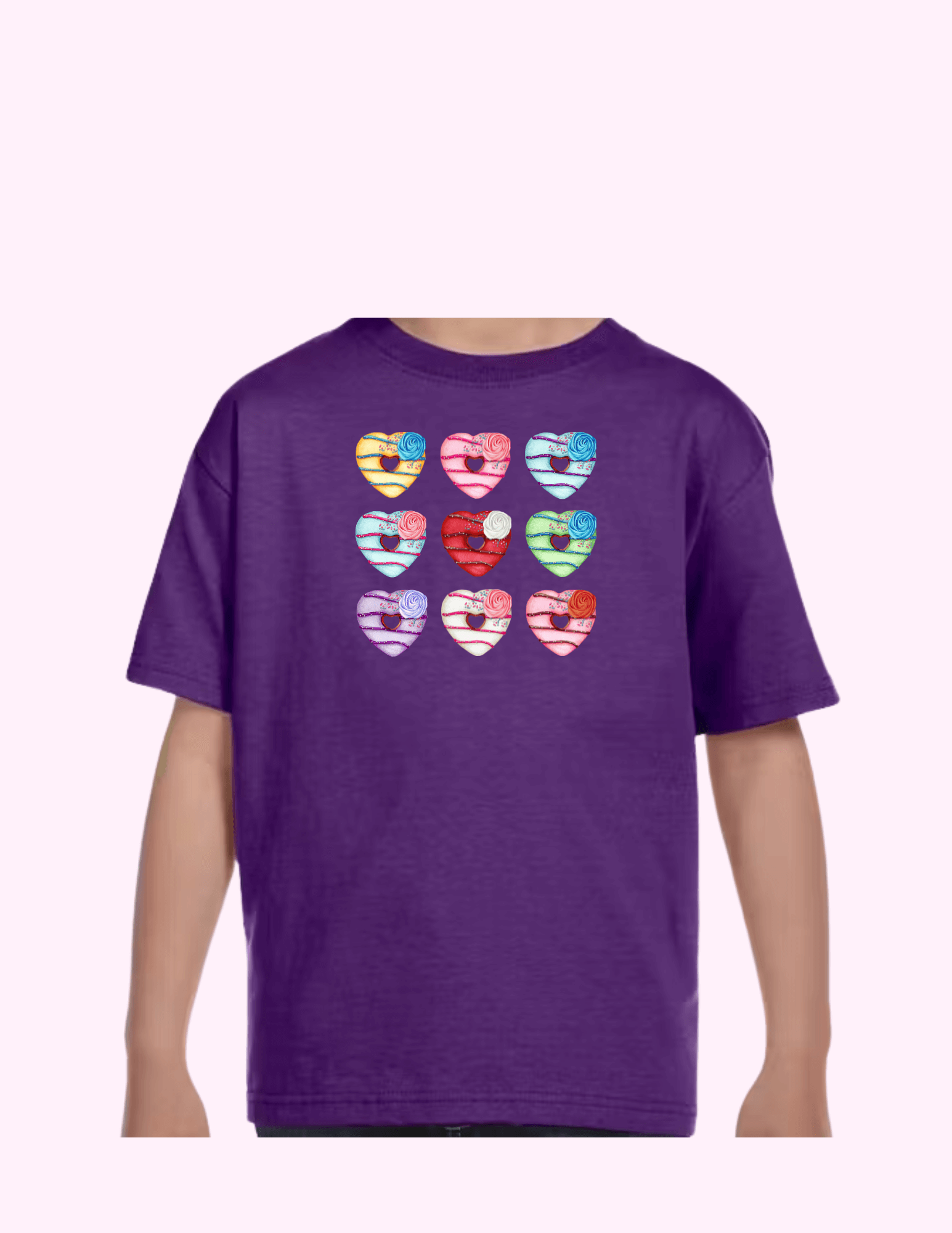 Donut Hearts - Kids T-Shirt featuring unique artwork, perfect for personal style and expression.