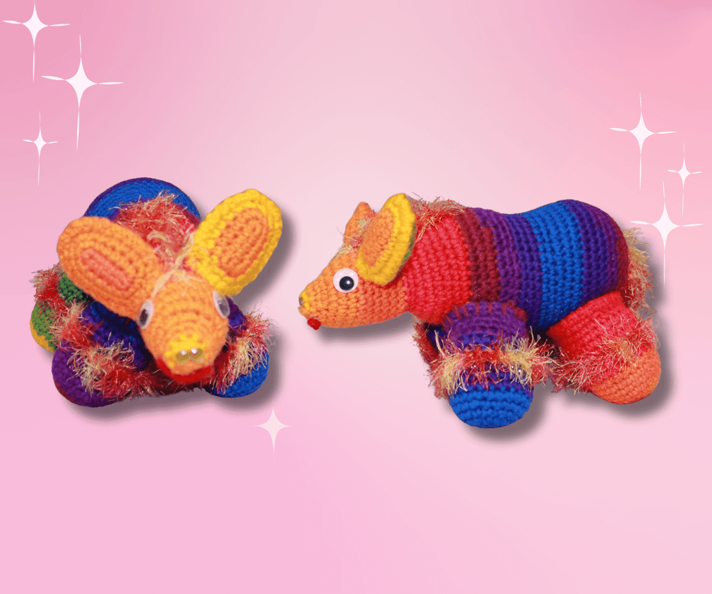 Rainbow Anteater crafted with handmade techniques for a truly unique style.