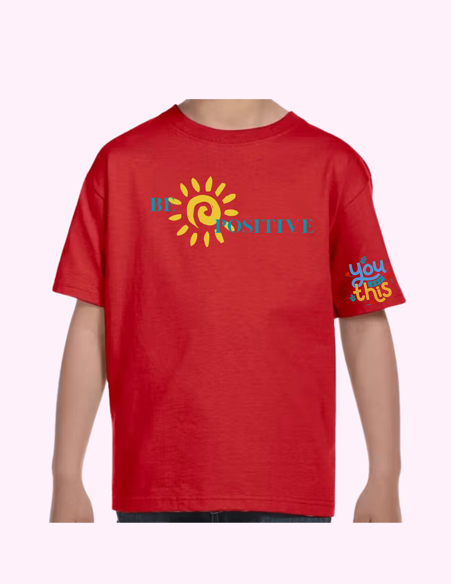 Be Positive - Kids T-Shirt featuring unique artwork, perfect for personal style and expression.
