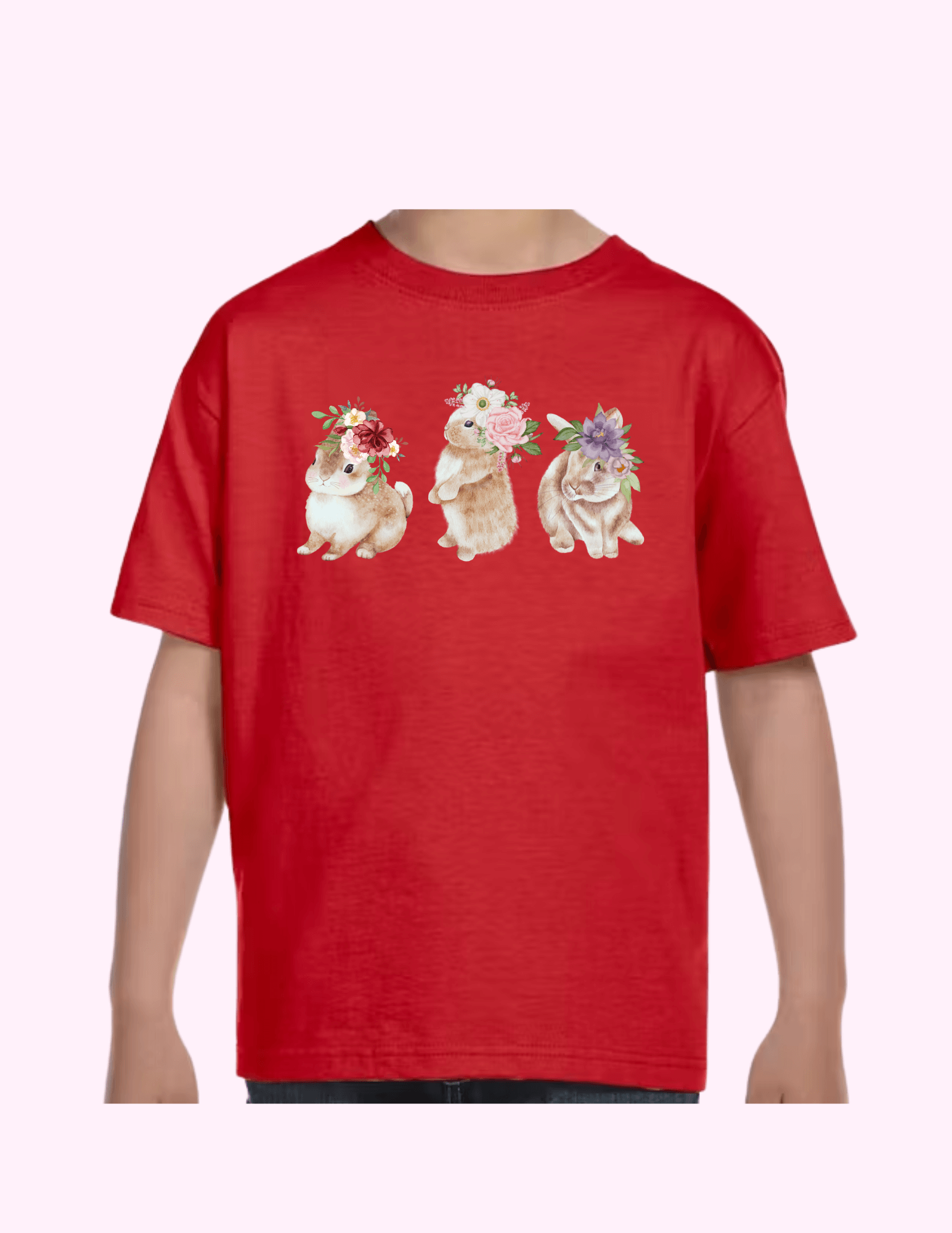 Spring Bunnies - Kids T-Shirt featuring unique artwork, perfect for personal style and expression.