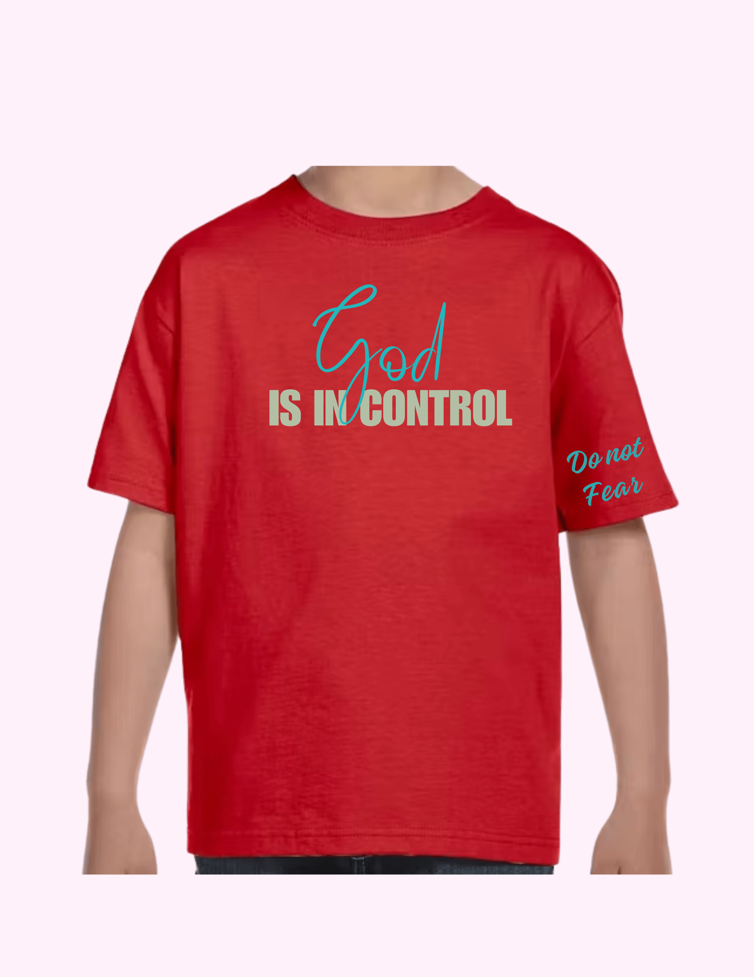 God Is In Control - Kids T-Shirt featuring unique artwork, perfect for personal style and expression.