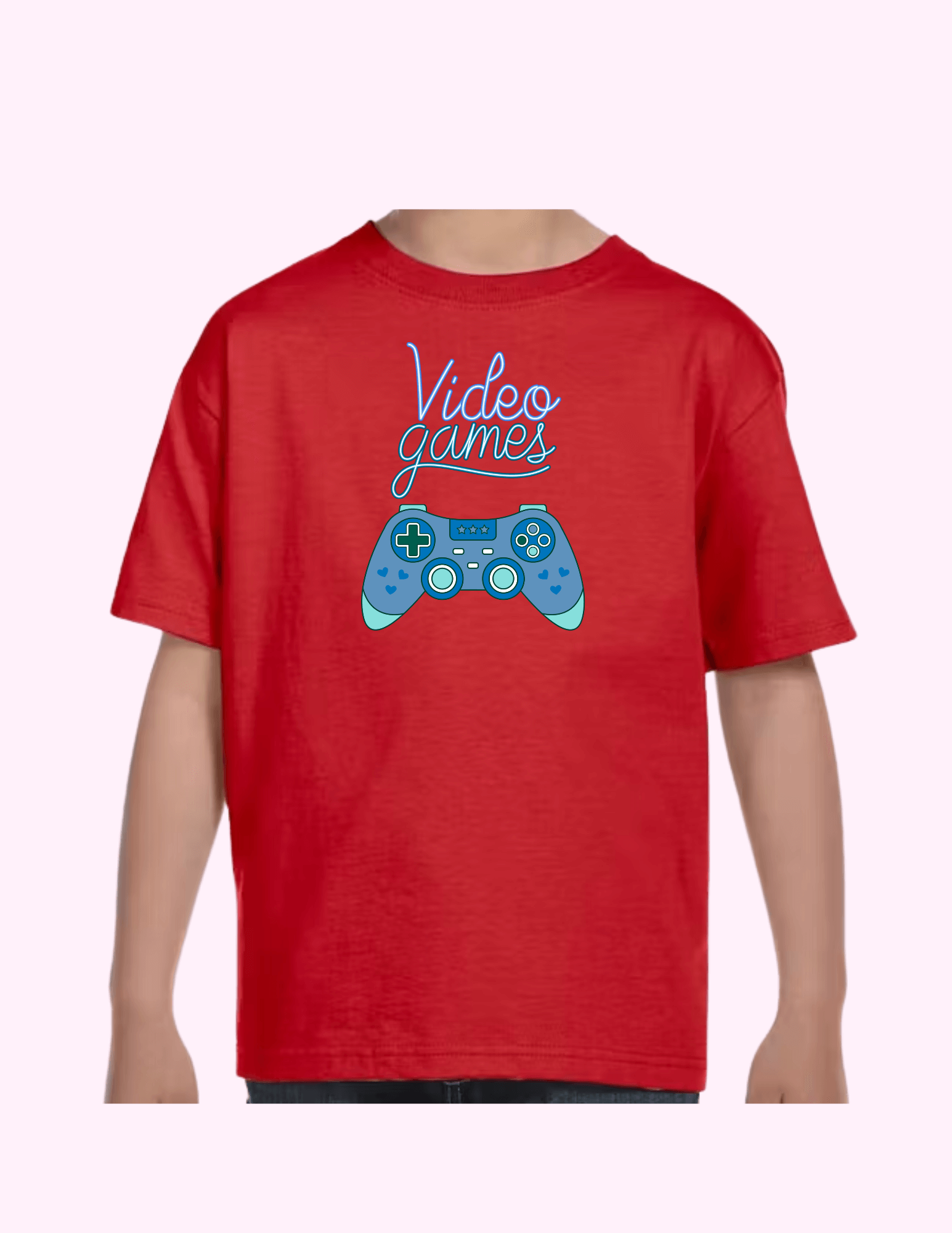 Video Games (Blue) - Kids T-Shirt featuring unique artwork, perfect for personal style and expression.