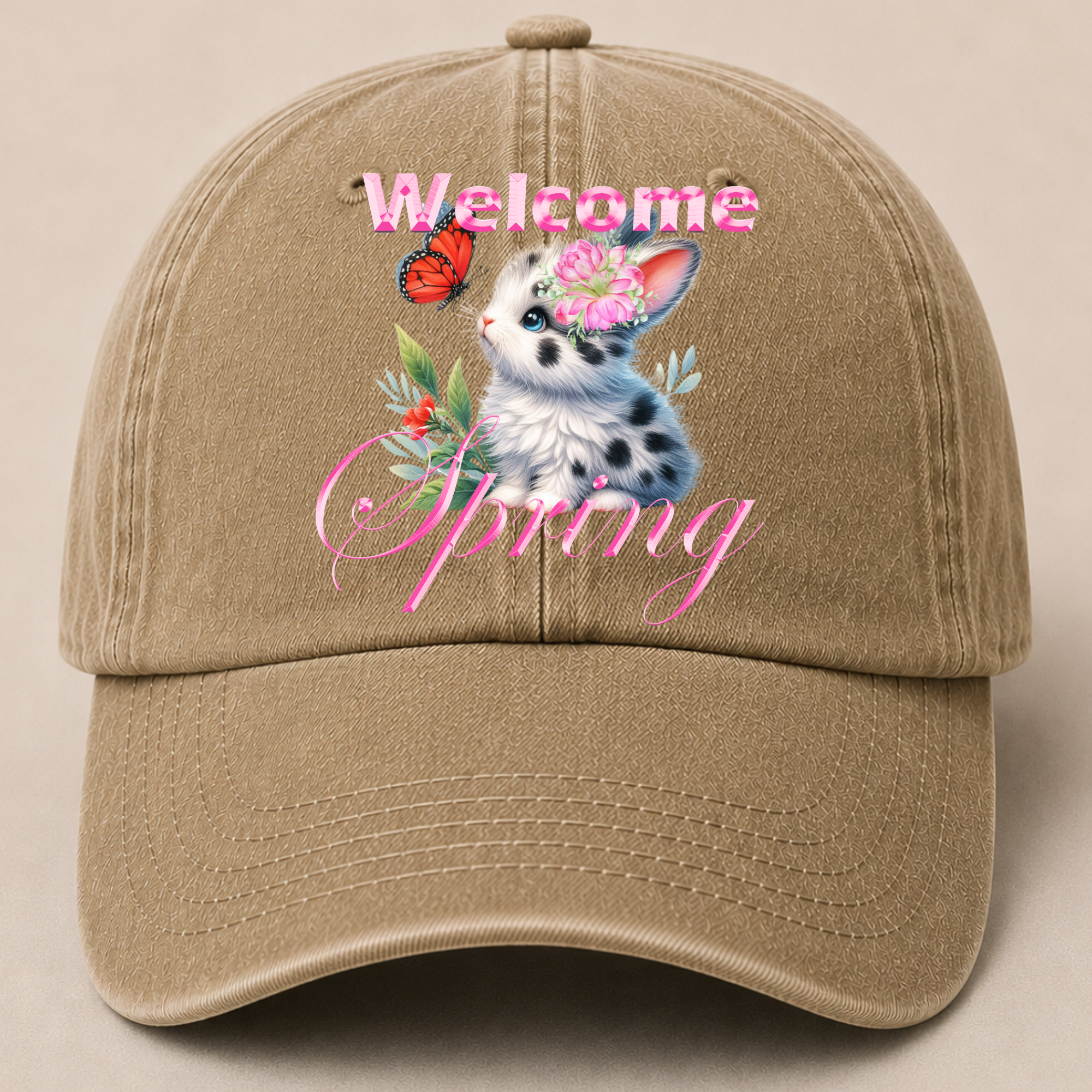 Retro Washed Neutral Cap - Women