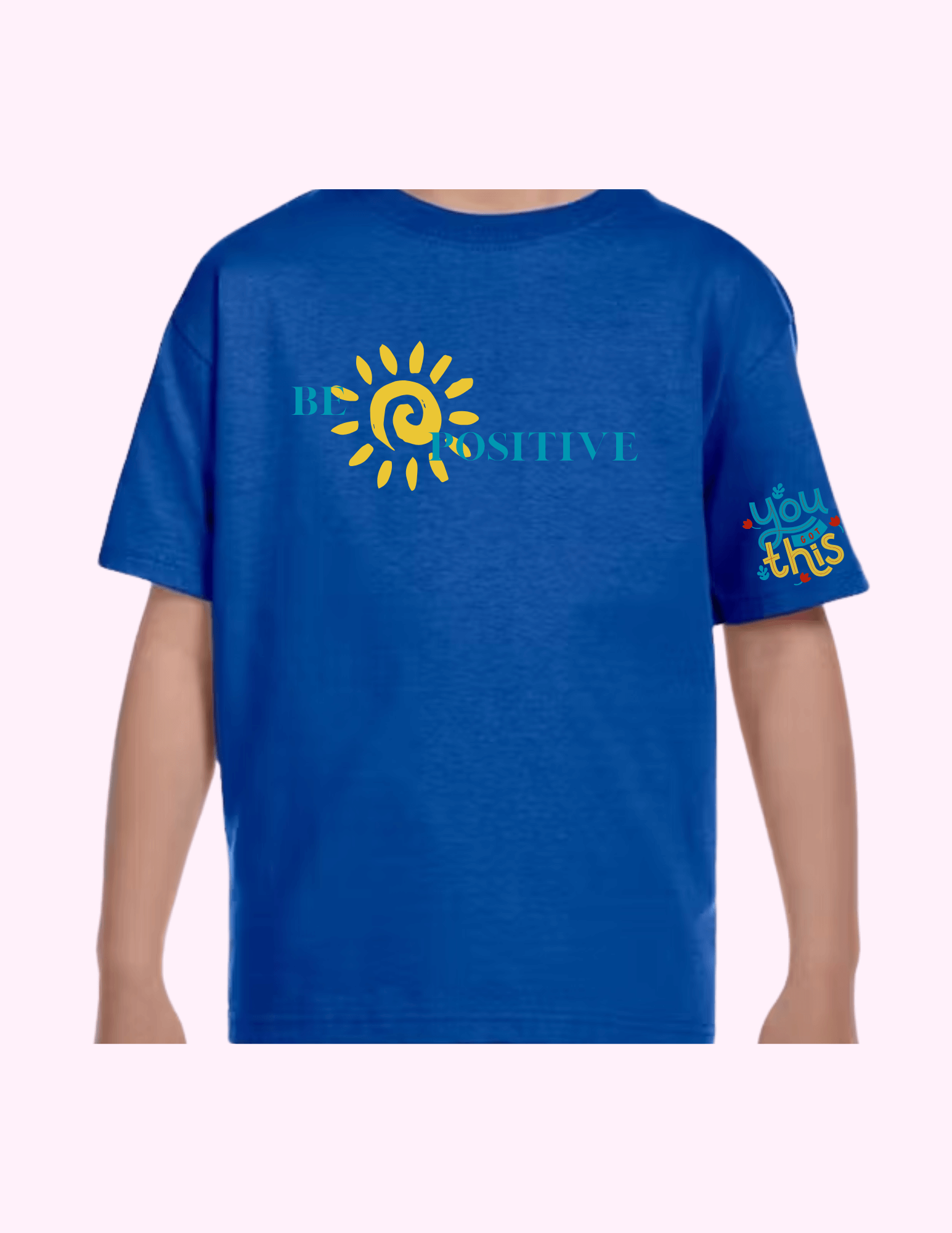 Be Positive - Kids T-Shirt featuring unique artwork, perfect for personal style and expression.