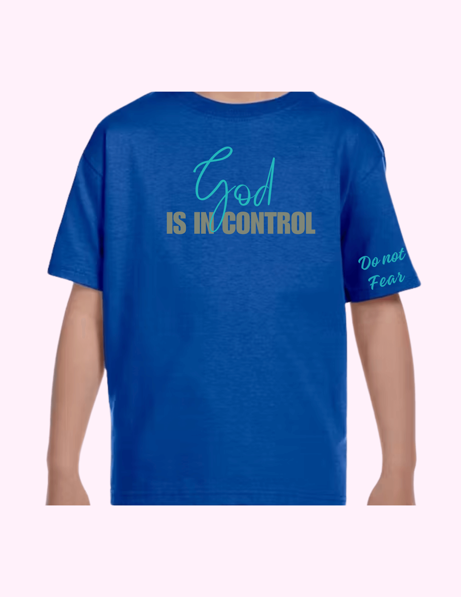 God Is In Control - Kids T-Shirt featuring unique artwork, perfect for personal style and expression.
