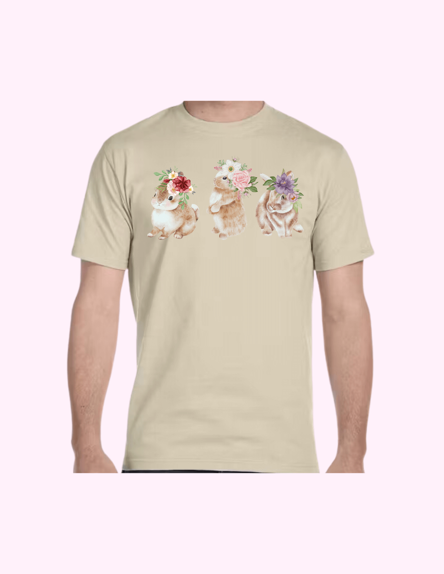 Spring Bunnies - Adult T-Shirt featuring unique artwork, perfect for personal style and expression.
