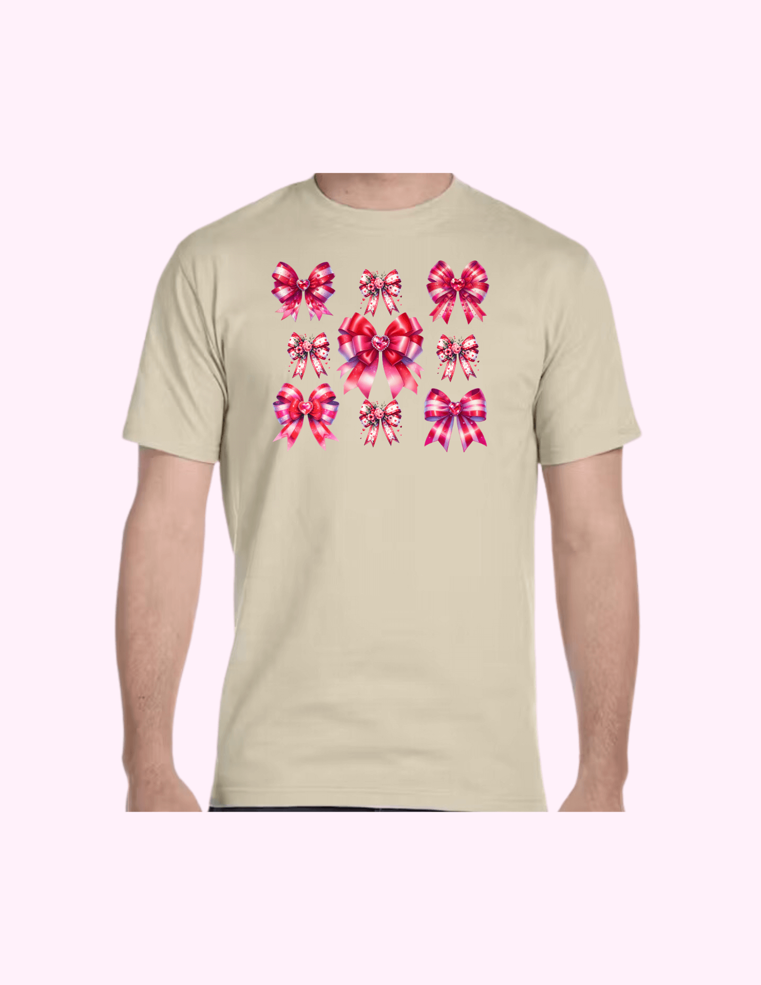 Red Bows - Adult T-Shirt featuring unique artwork, perfect for personal style and expression.