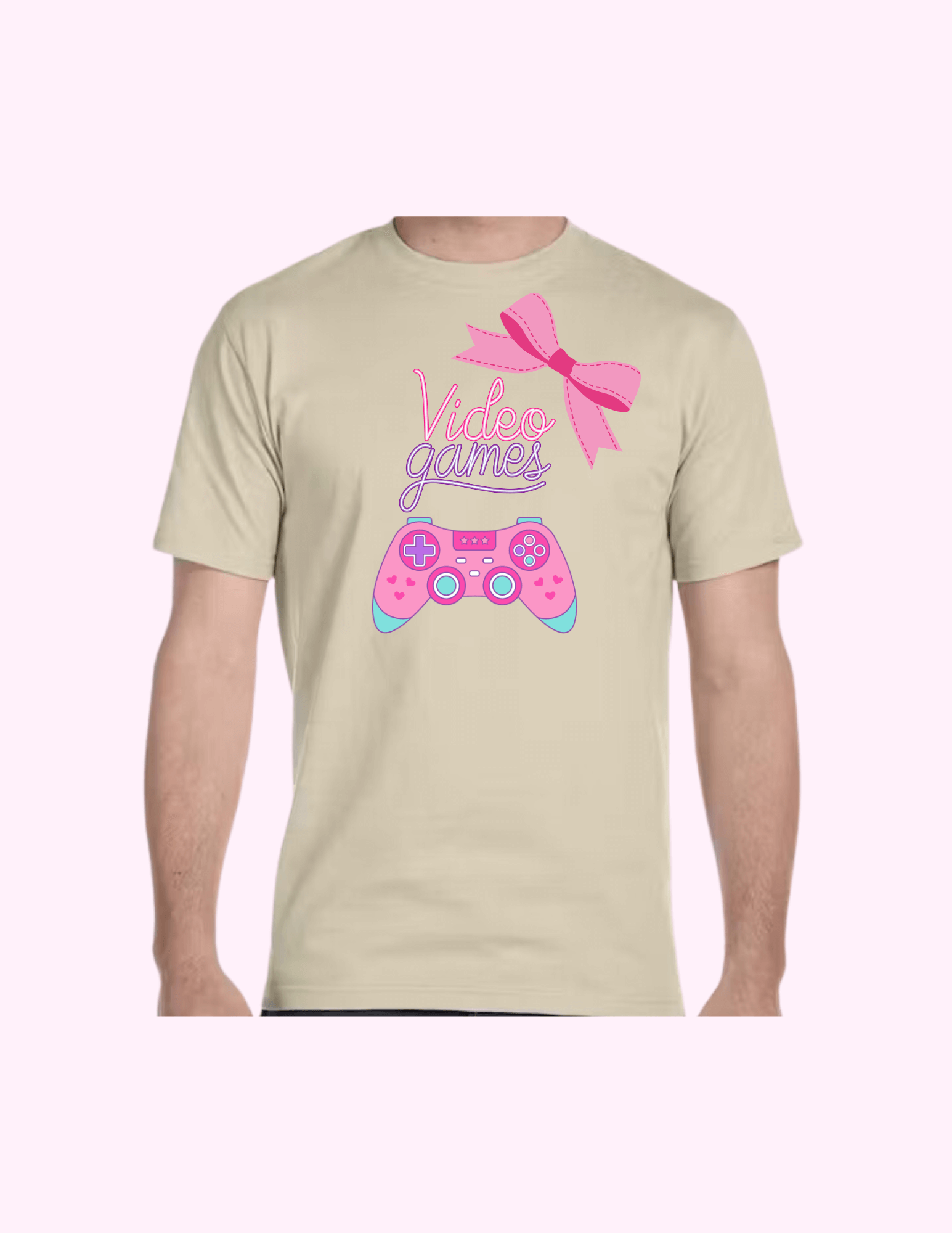 Video Game (Pink) - Adult T-Shirt featuring unique artwork, perfect for personal style and expression.