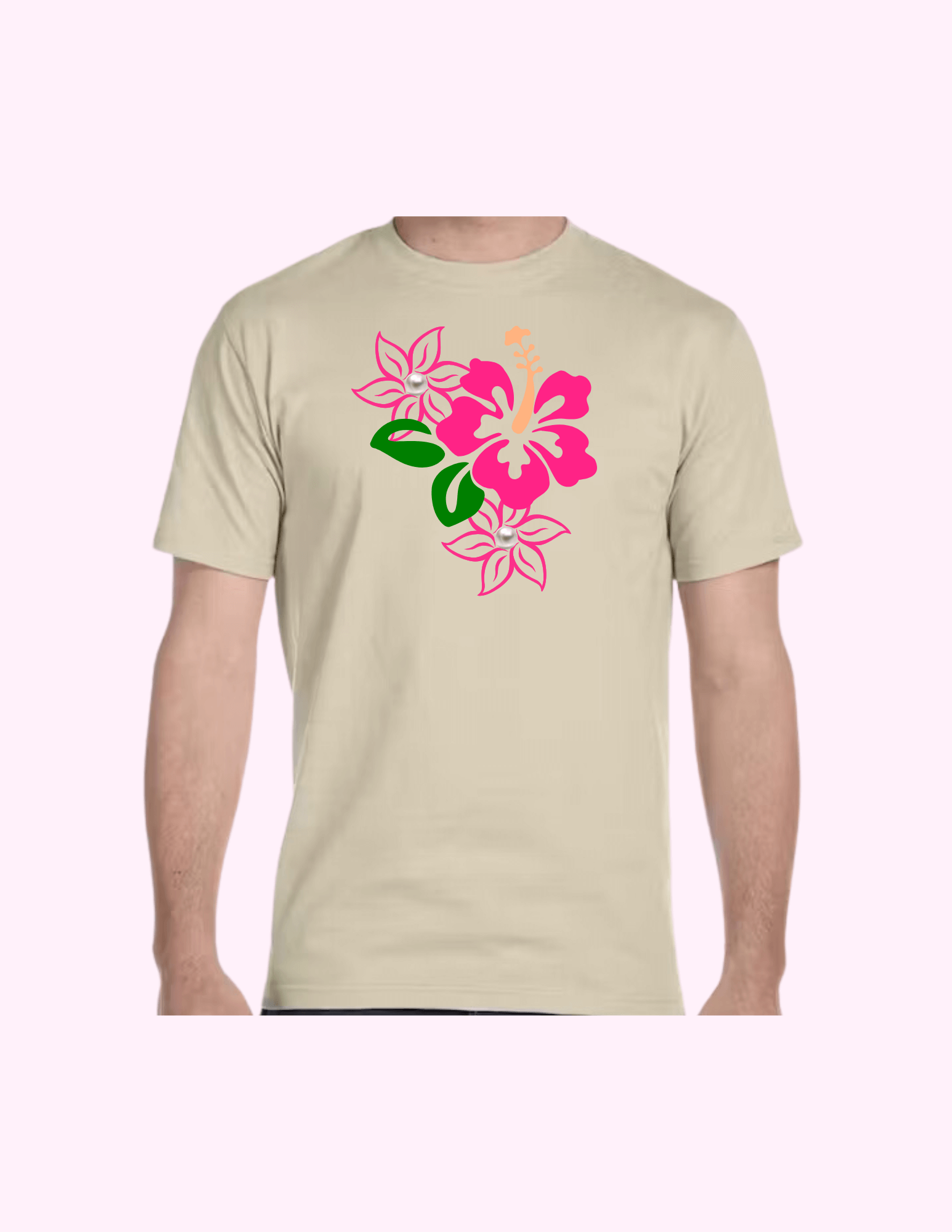 Caribbean Flower - Adult T-Shirt featuring unique artwork, perfect for personal style and expression.