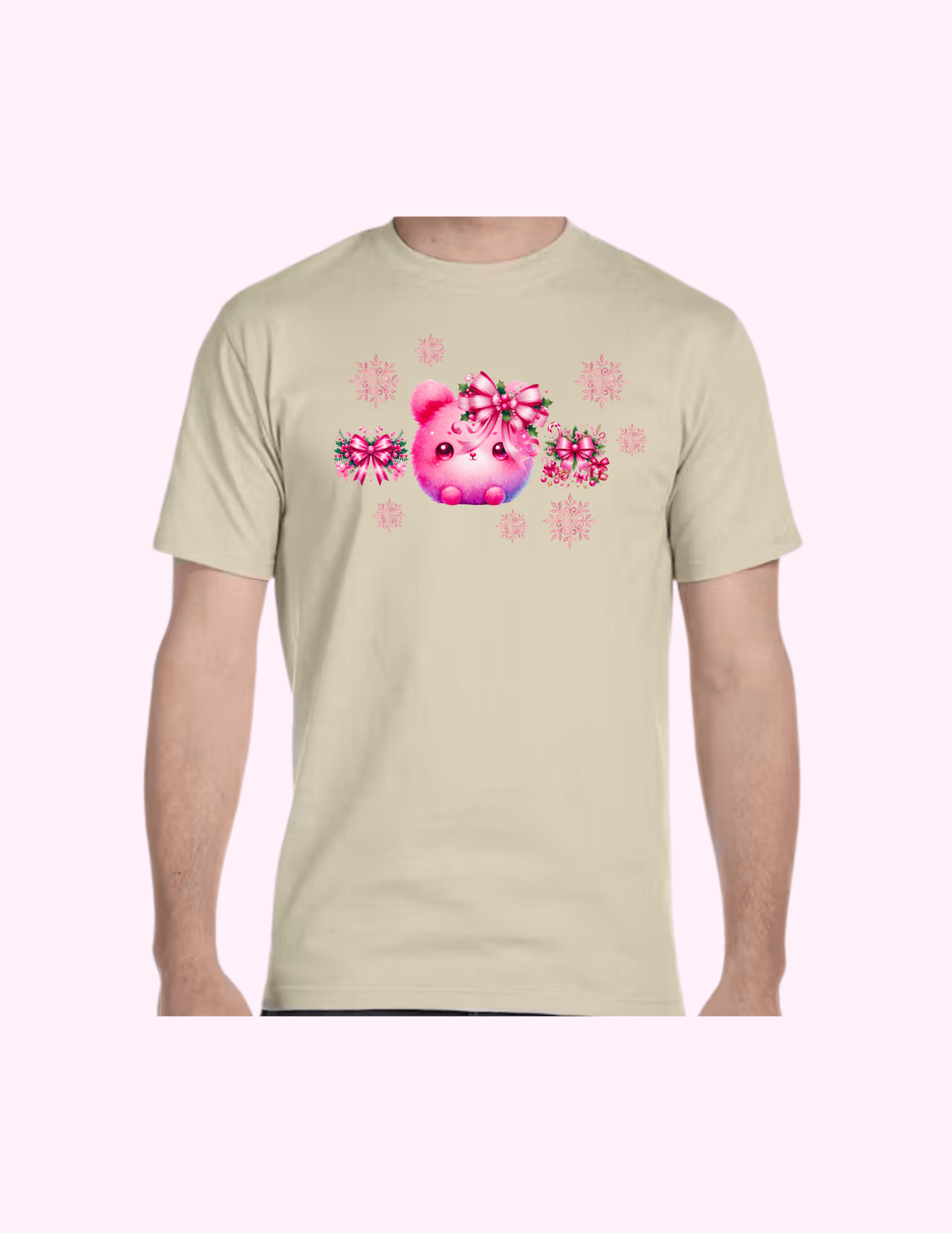 Fluffy Winter Bunny - Adult T-Shirt featuring unique artwork, perfect for personal style and expression.