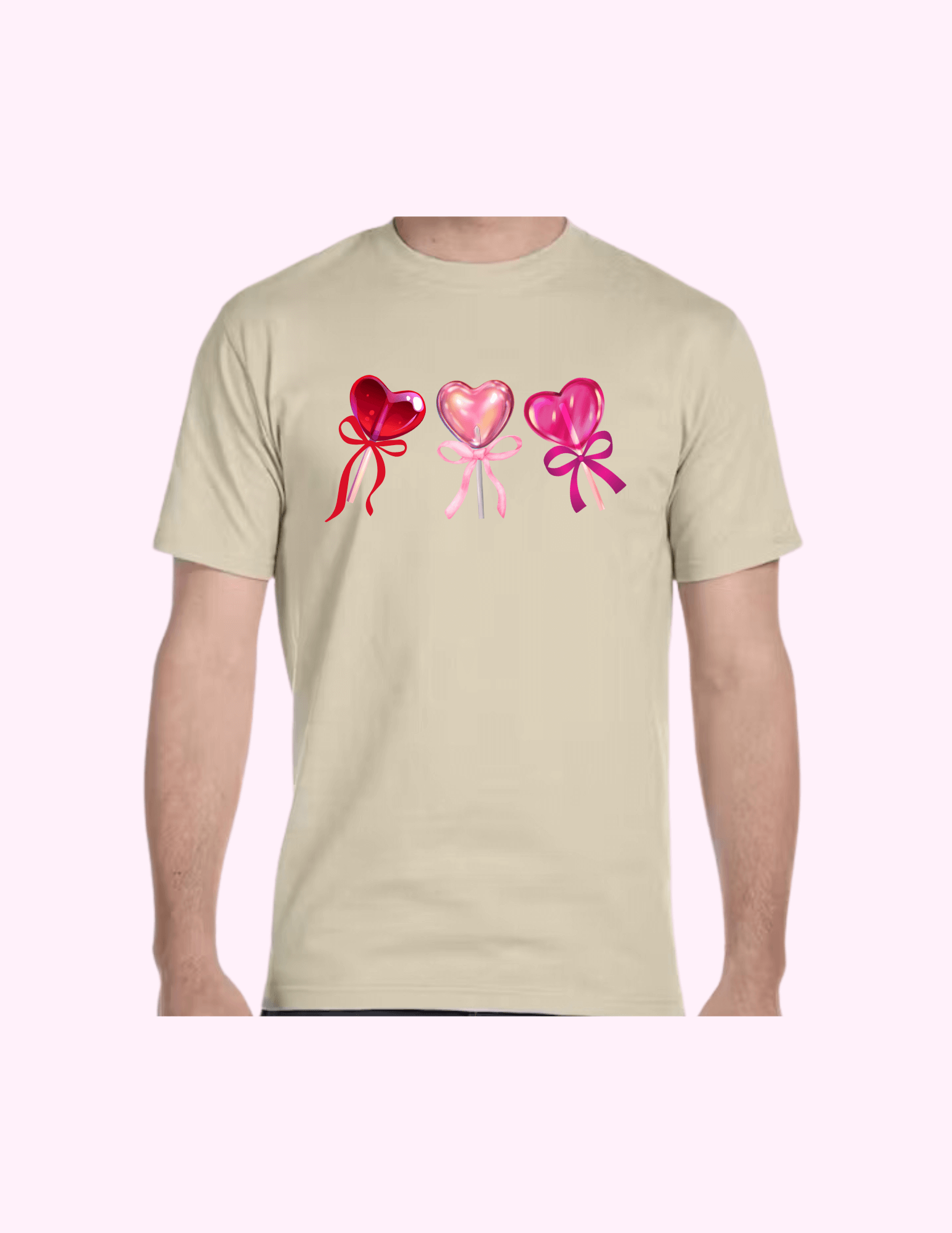 Lollypop Hearts - Adult T-Shirt featuring unique artwork, perfect for personal style and expression.