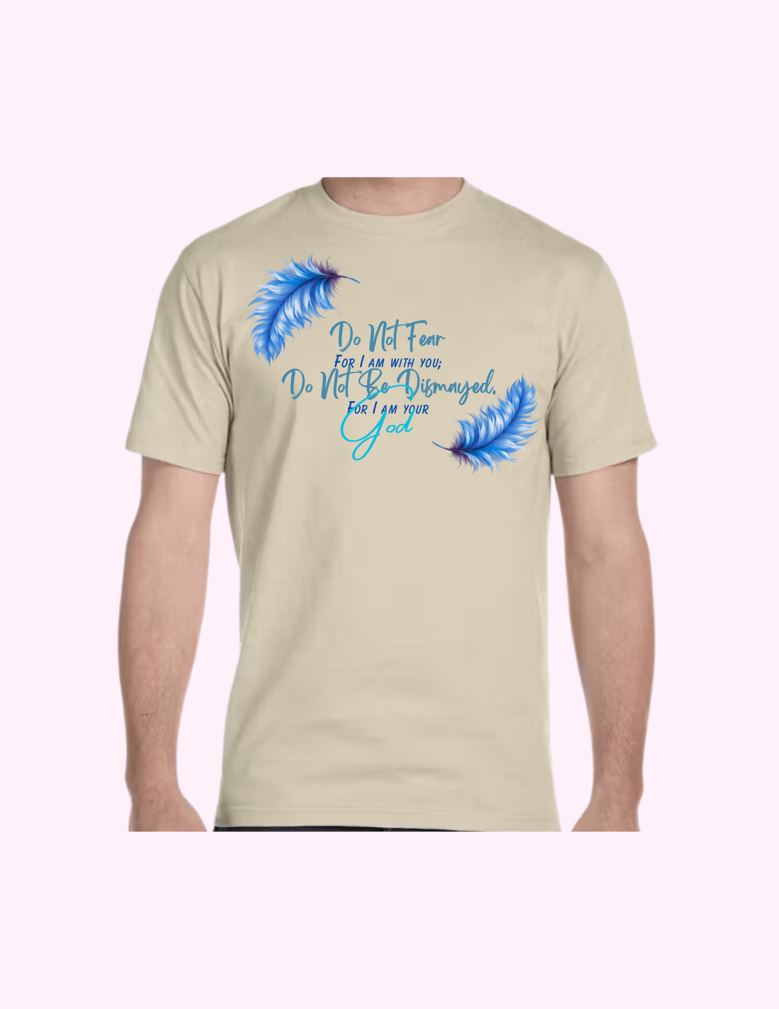 Do Not Fear (Blue) - Adult T-Shirt featuring unique artwork, perfect for personal style and expression.