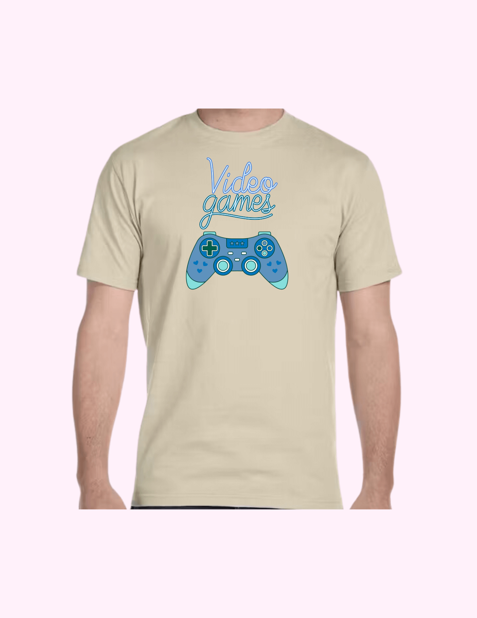 Video Game (Blue) - Adult T-Shirt featuring unique artwork, perfect for personal style and expression.