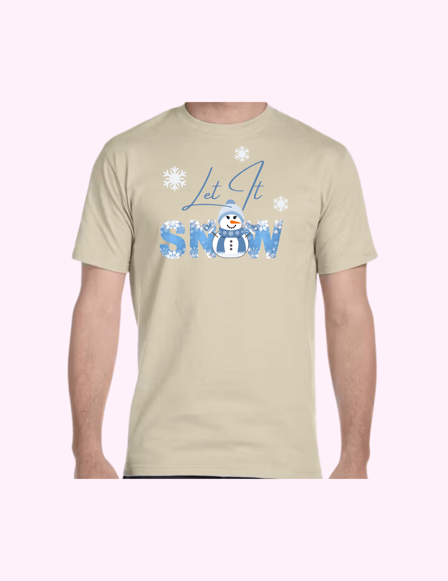 Let It Snow (Blue) - Adult T-Shirt featuring unique artwork, perfect for personal style and expression.