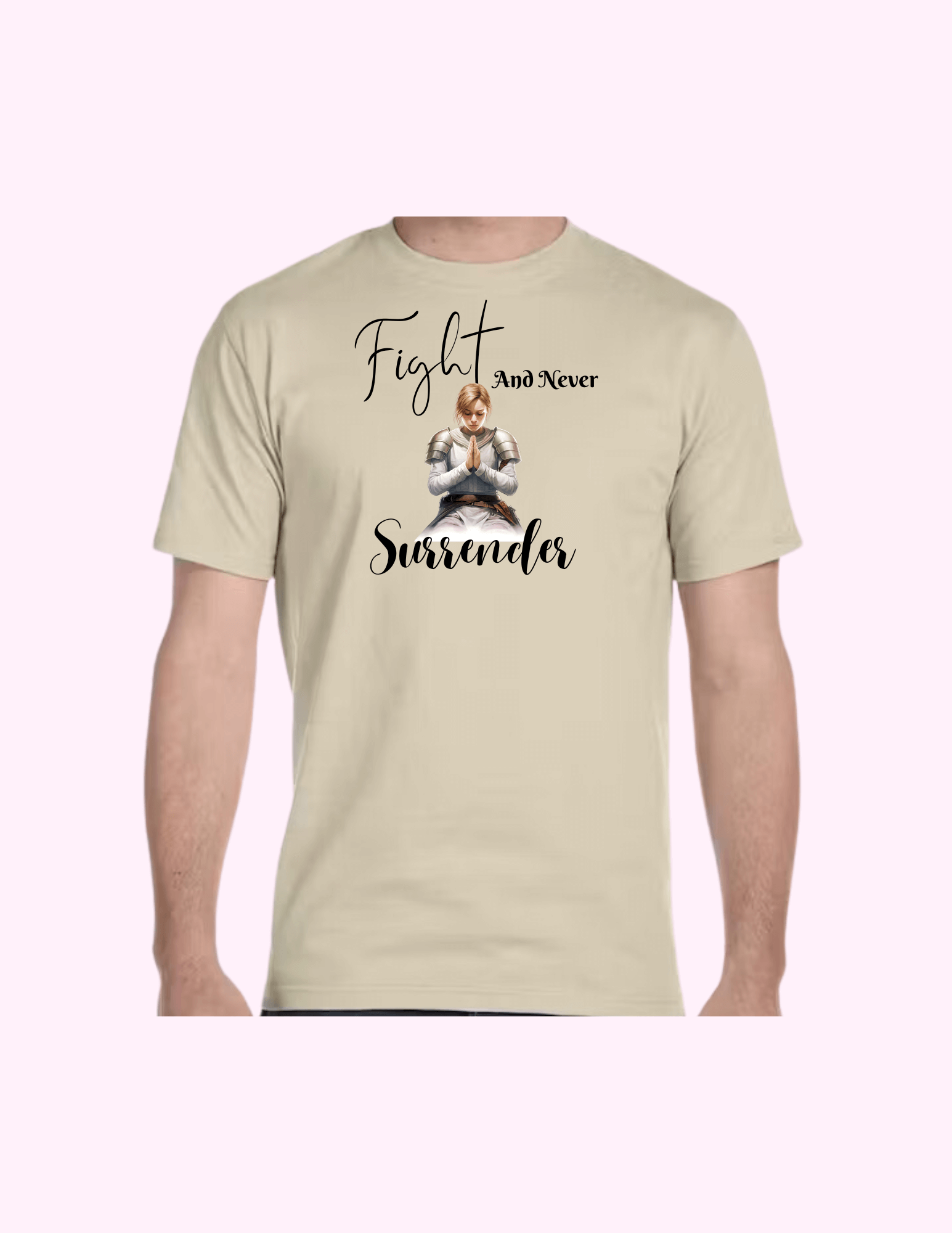 Fight And Never Surrender (Woman) - Adult T-Shirt featuring unique artwork, perfect for personal style and expression.