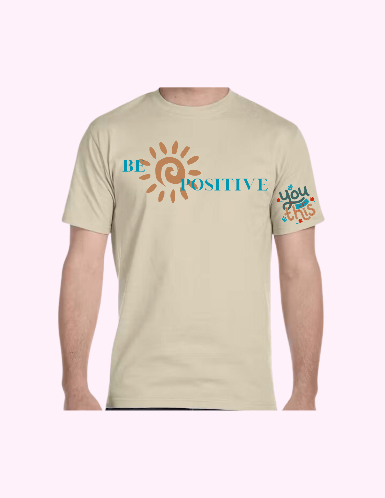 Be Positive - Adult T-Shirt featuring unique artwork, perfect for personal style and expression.