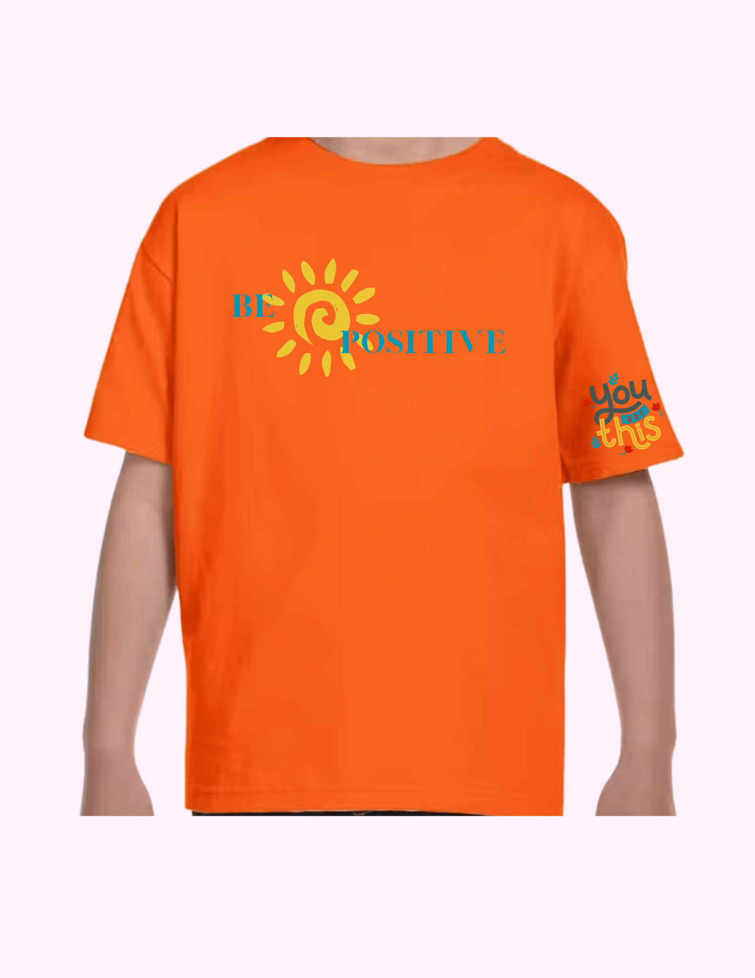 Be Positive - Kids T-Shirt featuring unique artwork, perfect for personal style and expression.