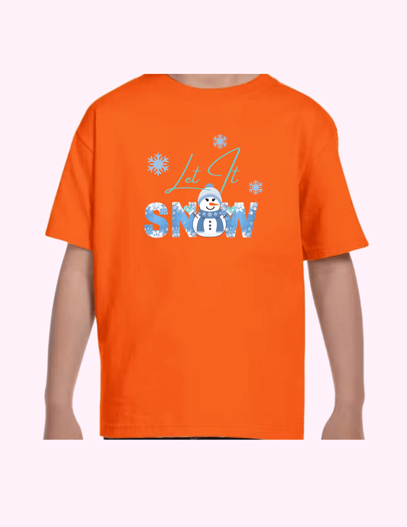 Let It Snow (Blue) - Kids T-Shirt featuring unique artwork, perfect for personal style and expression.