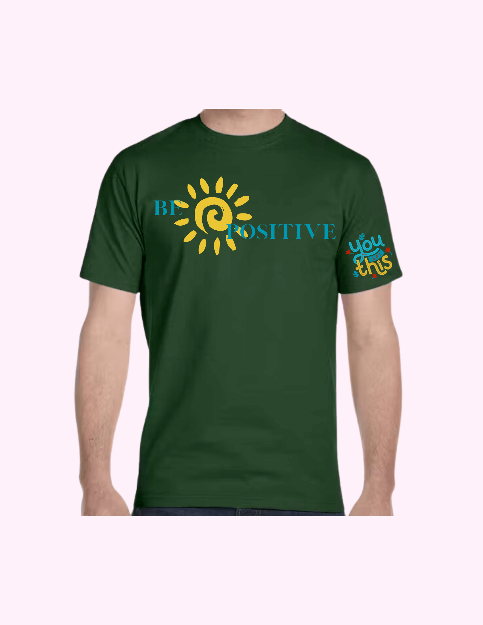Be Positive - Adult T-Shirt featuring unique artwork, perfect for personal style and expression.