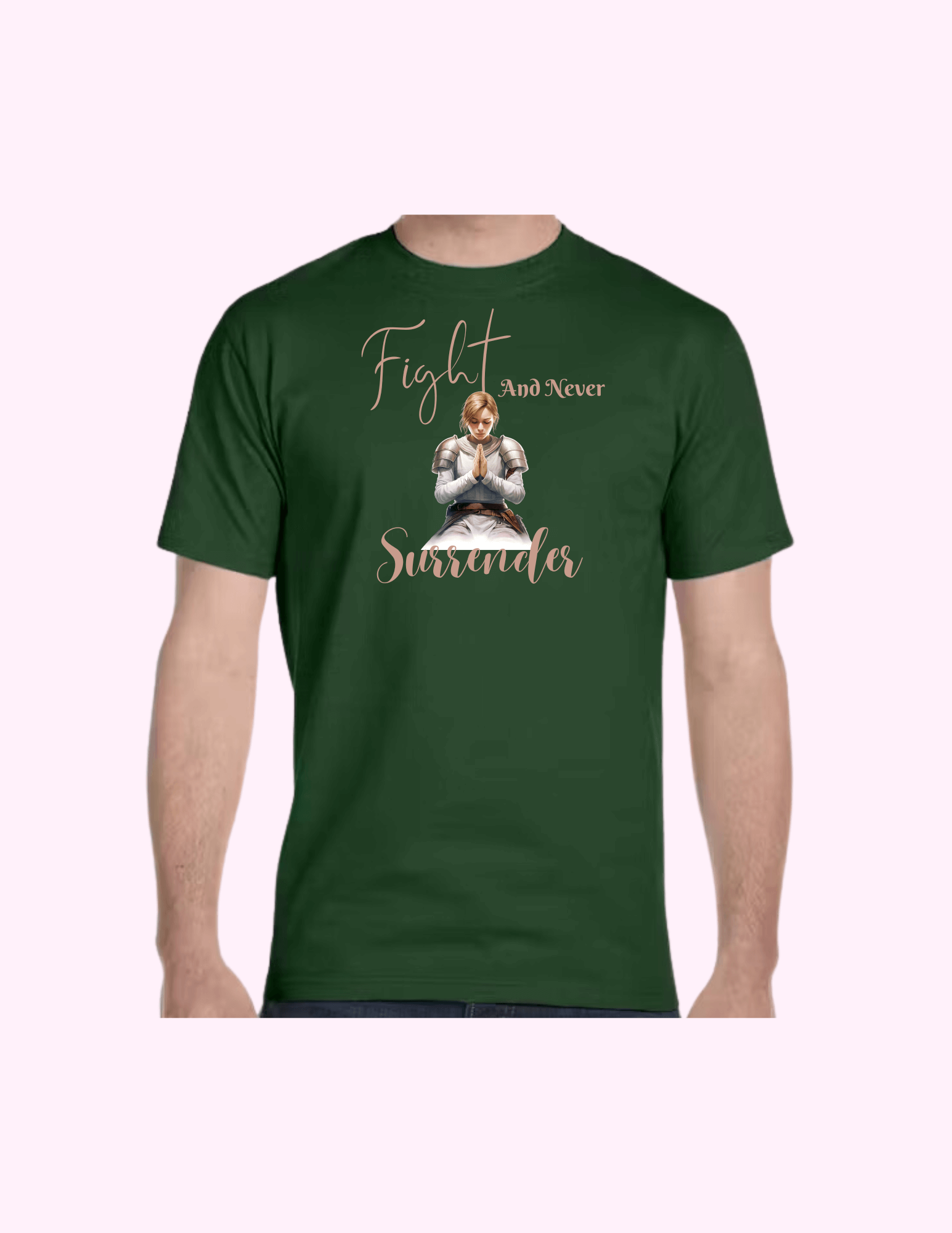 Fight And Never Surrender (Woman) - Adult T-Shirt featuring unique artwork, perfect for personal style and expression.