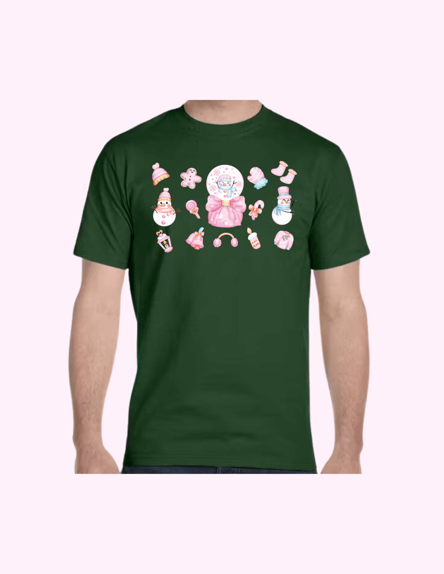 Pink Snow - Adult T-Shirt featuring unique artwork, perfect for personal style and expression.