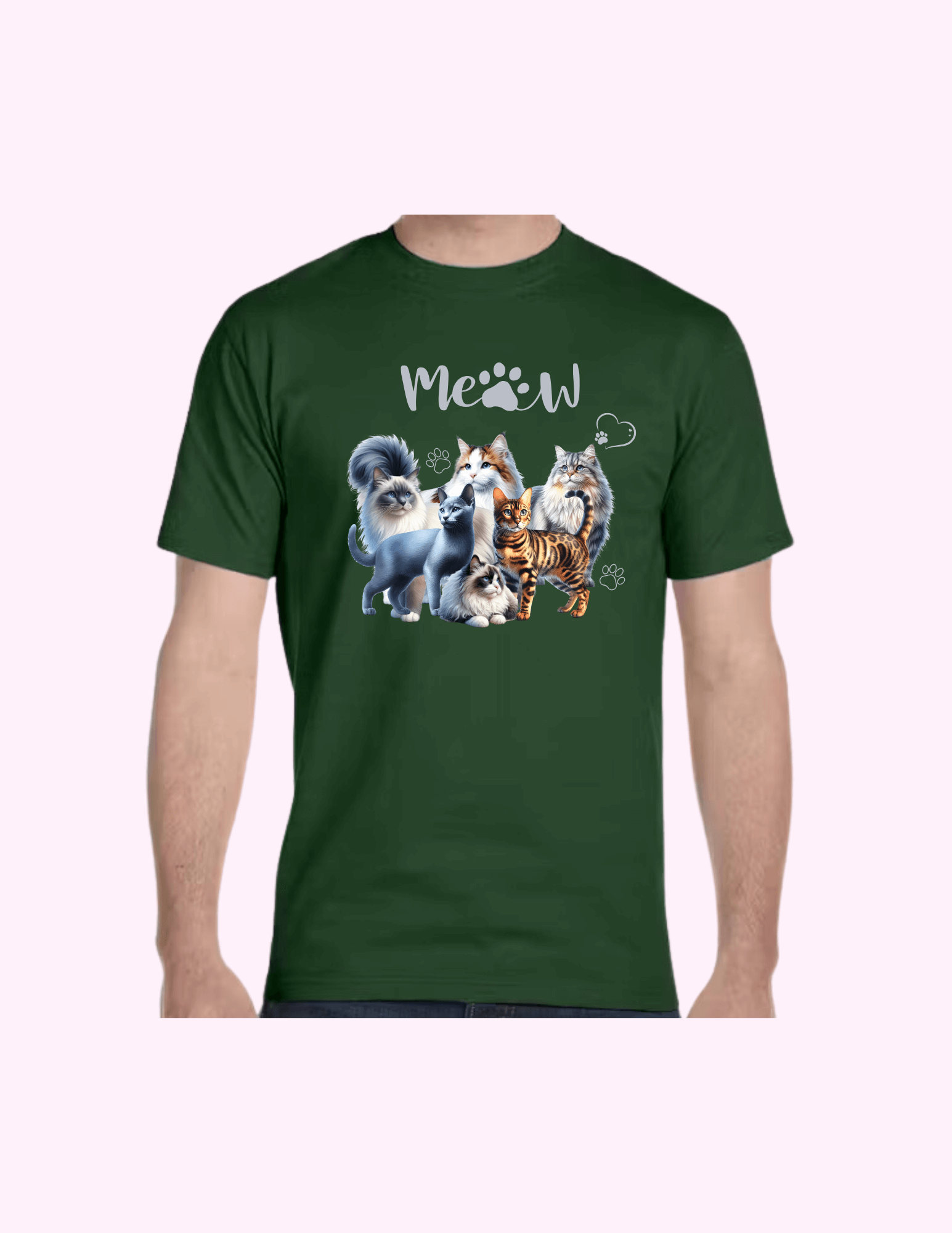 Cats - Adult T-Shirt featuring unique artwork, perfect for personal style and expression.