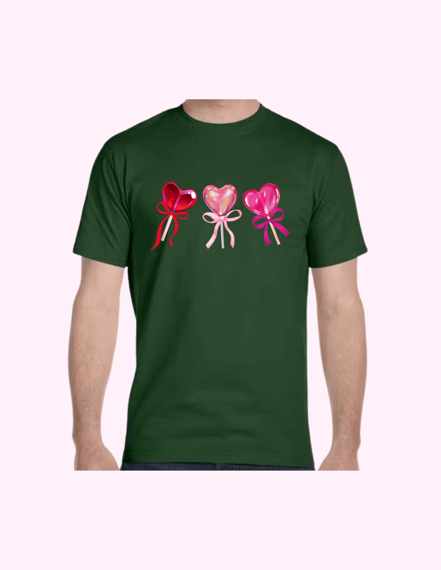 Lollypop Hearts - Adult T-Shirt featuring unique artwork, perfect for personal style and expression.