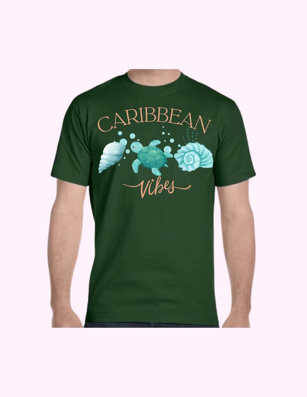 Caribbean Vibes - Adult T-Shirt featuring unique artwork, perfect for personal style and expression.