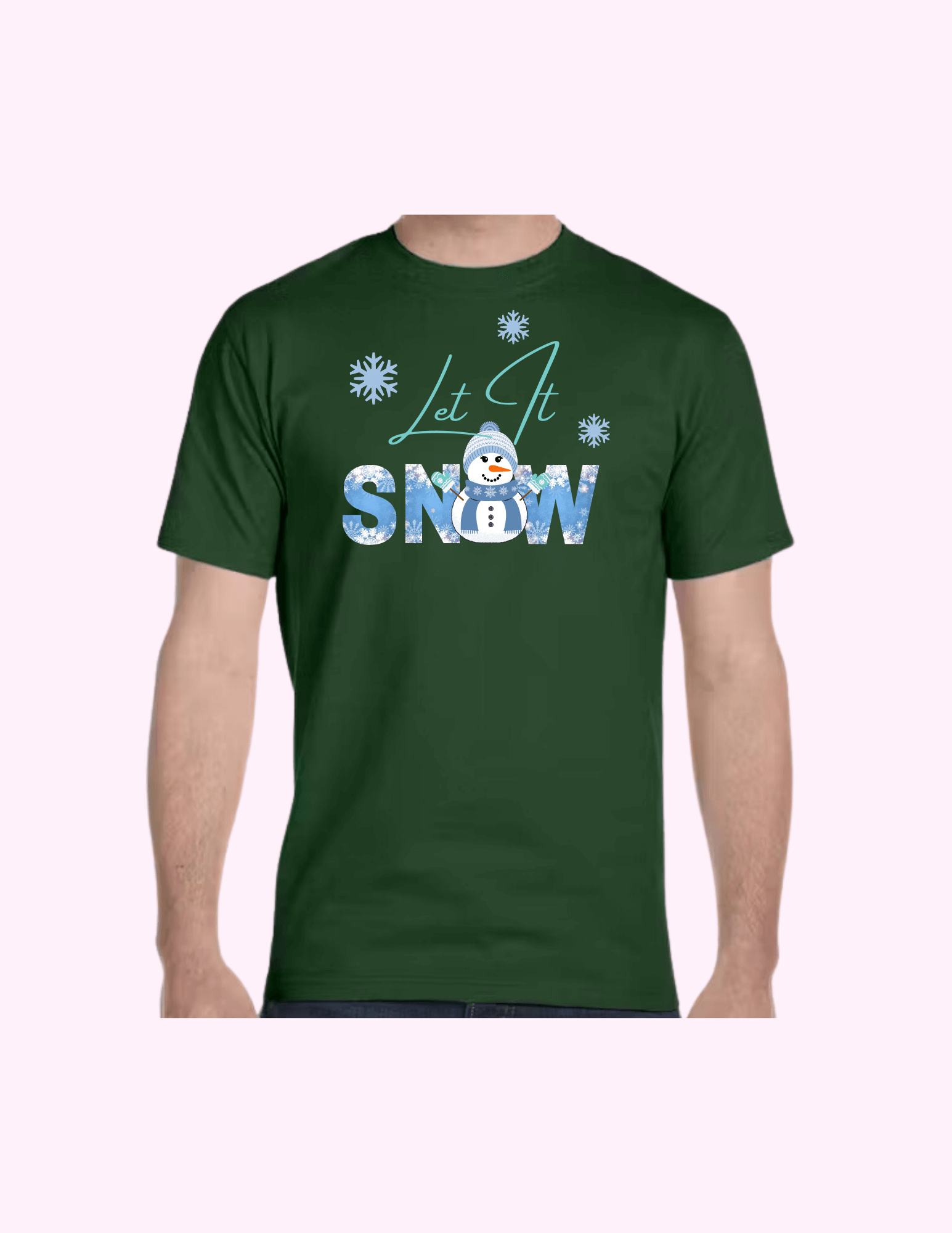 Let It Snow (Blue) - Adult T-Shirt featuring unique artwork, perfect for personal style and expression.