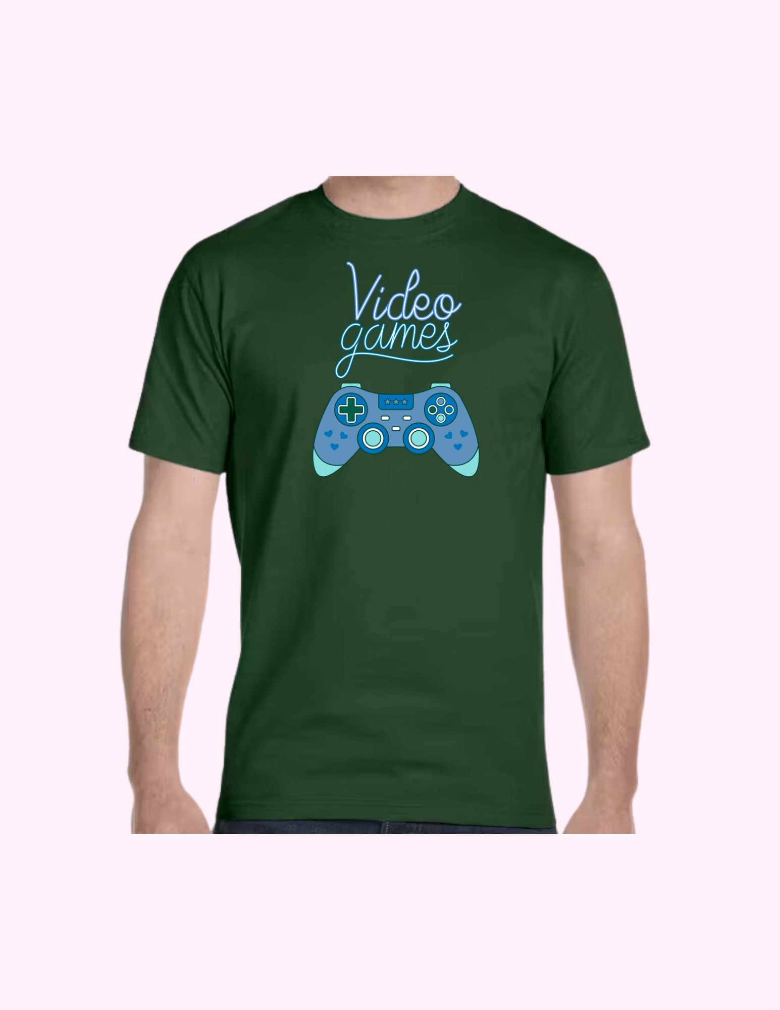 Video Game (Blue) - Adult T-Shirt featuring unique artwork, perfect for personal style and expression.