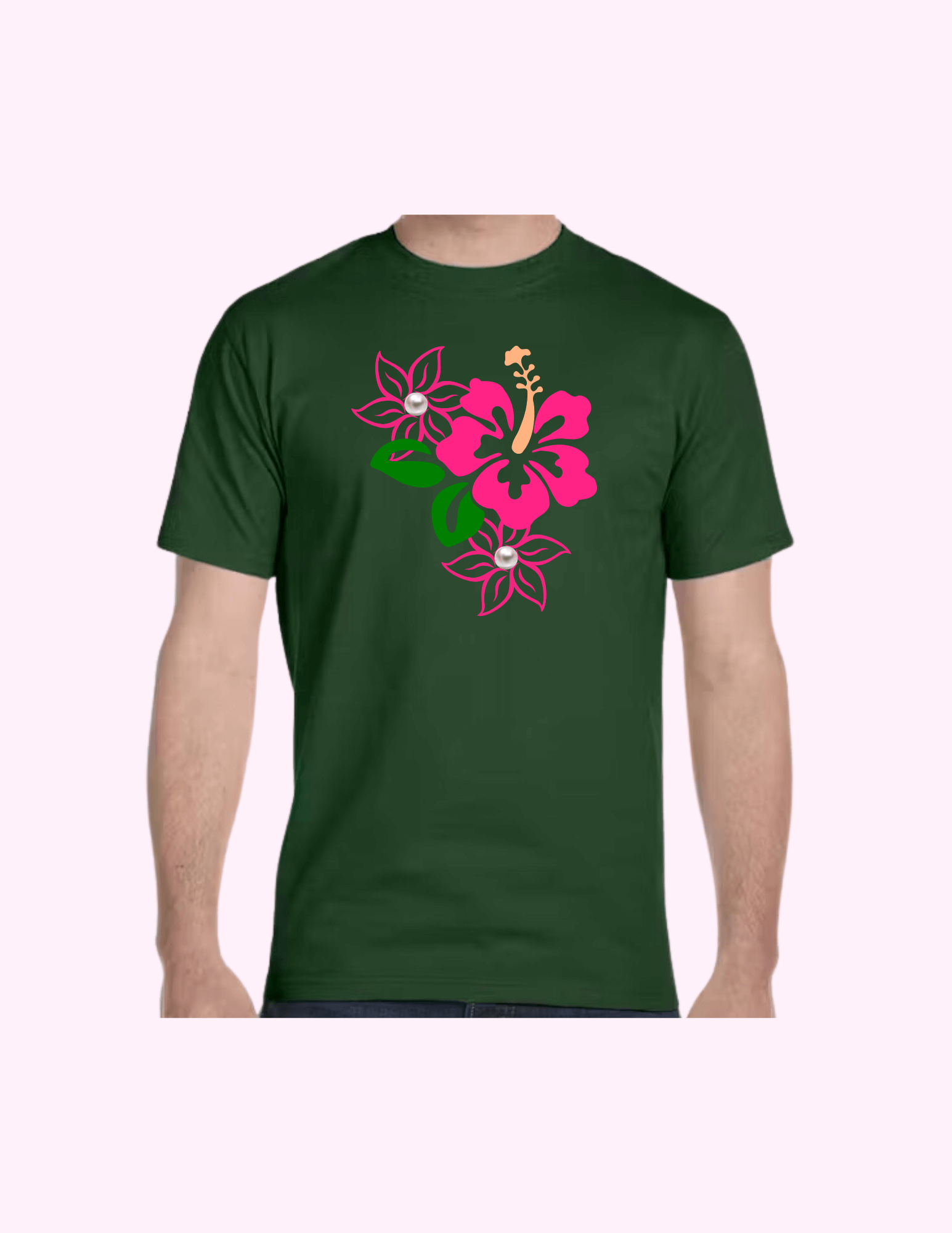 Caribbean Flower - Adult T-Shirt featuring unique artwork, perfect for personal style and expression.