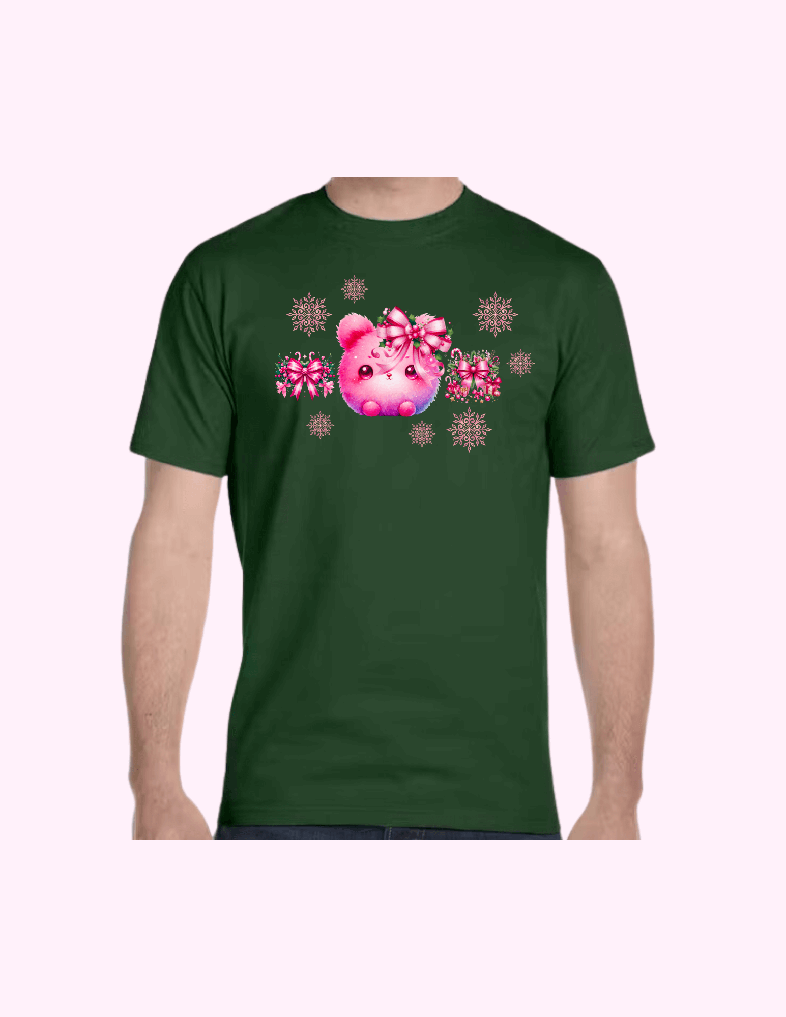 Fluffy Winter Bunny - Adult T-Shirt featuring unique artwork, perfect for personal style and expression.