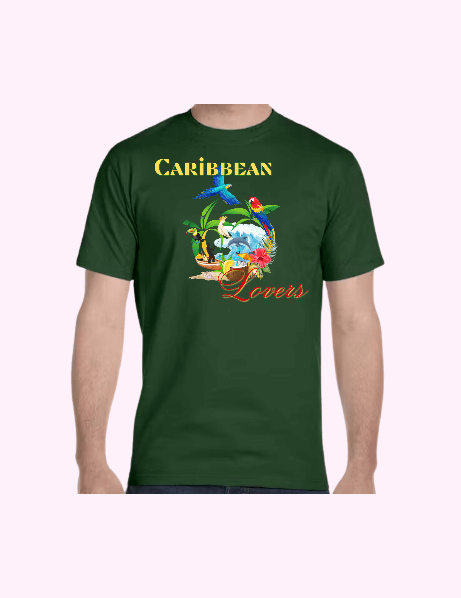 Caribbean Lovers - Adult T-Shirt featuring unique artwork, perfect for personal style and expression.