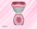 Toilet Lid And Tank Cover Set featuring unique artwork, perfect for personal style and expression.