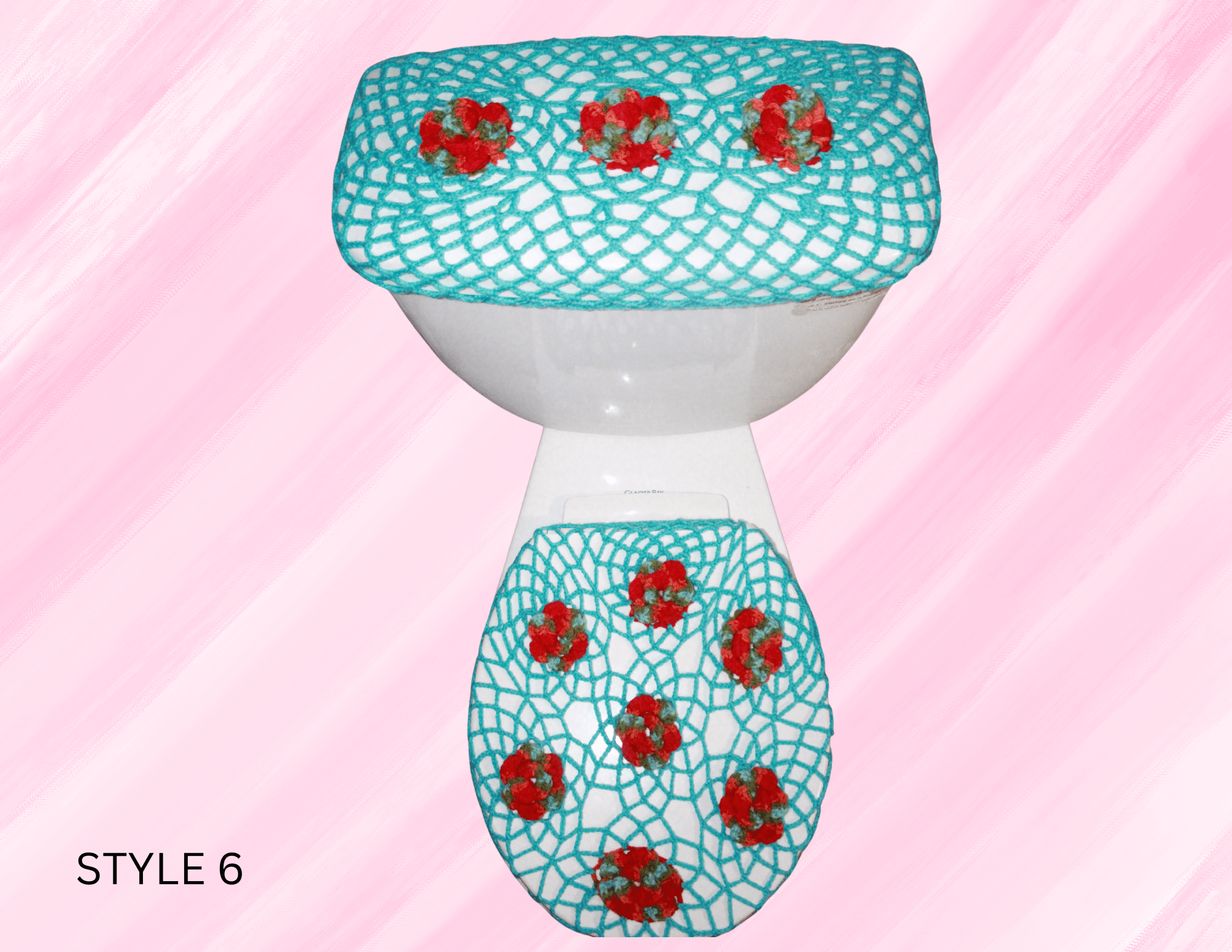 Toilet Lid And Tank Cover Set featuring unique artwork, perfect for personal style and expression.