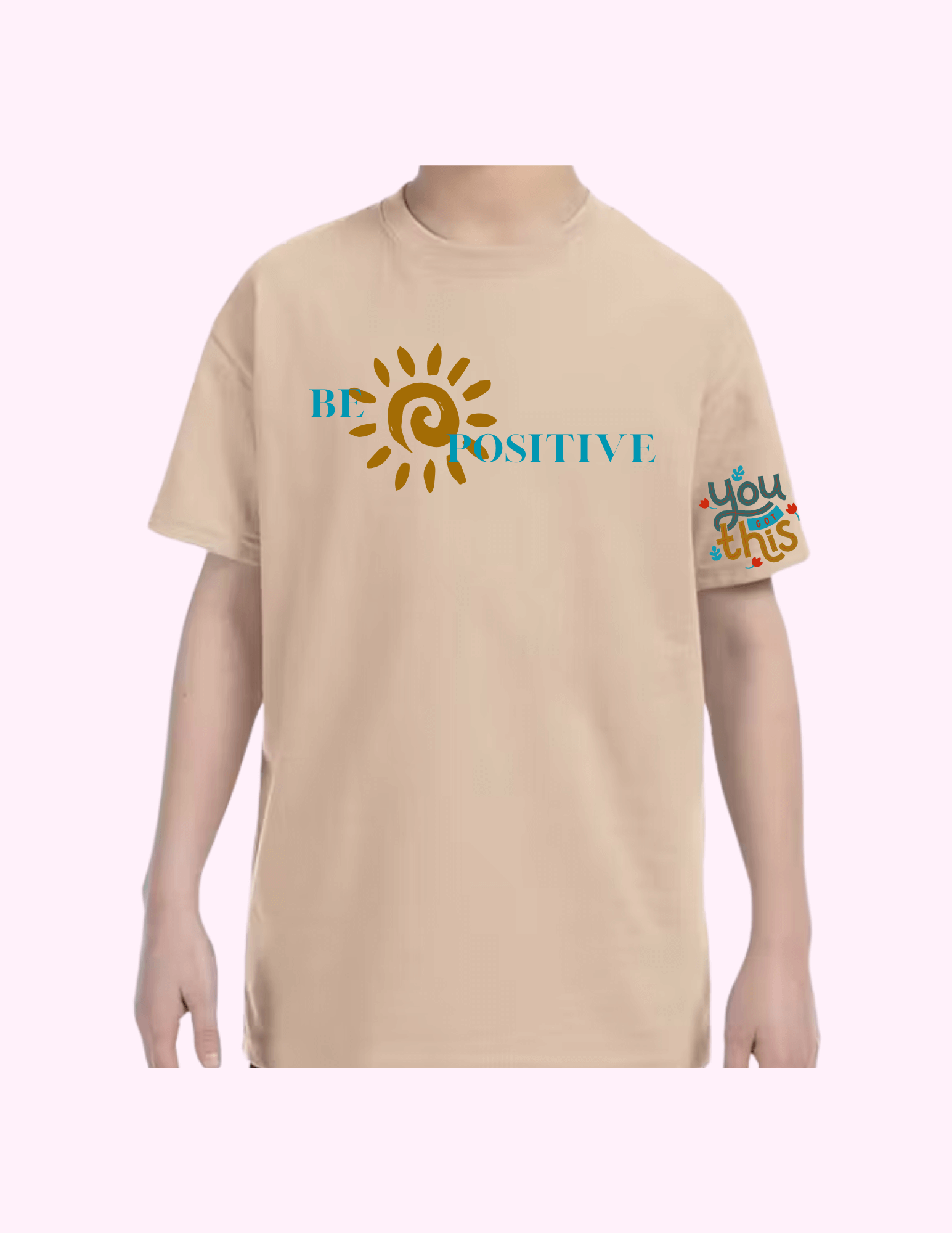 Be Positive - Kids T-Shirt featuring unique artwork, perfect for personal style and expression.